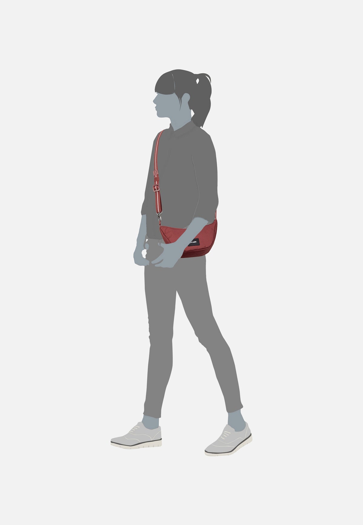Pacsafe GO Lunar Garnet Red Umhängetasche