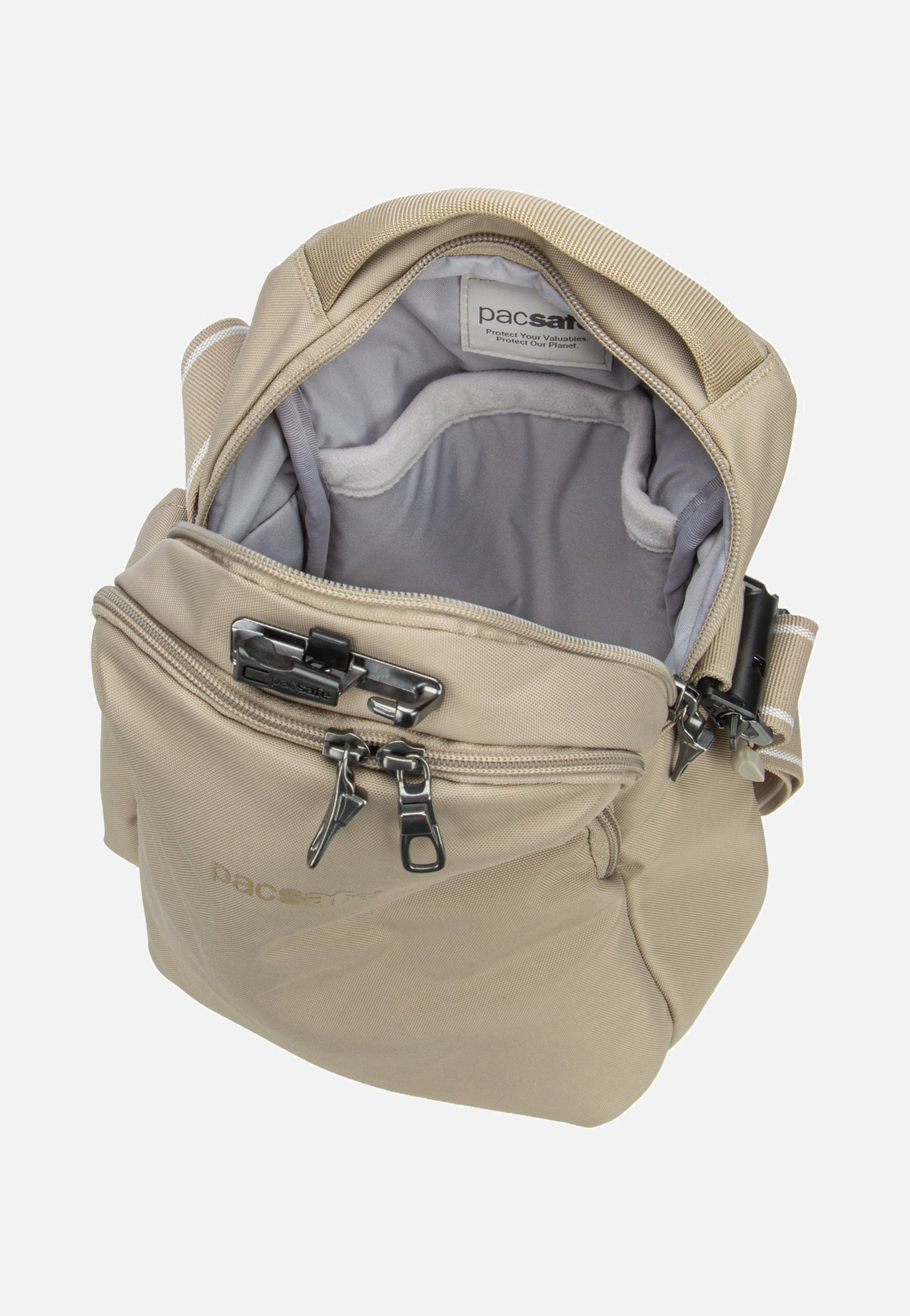 Pacsafe V Tour Beige Umhängetasche
