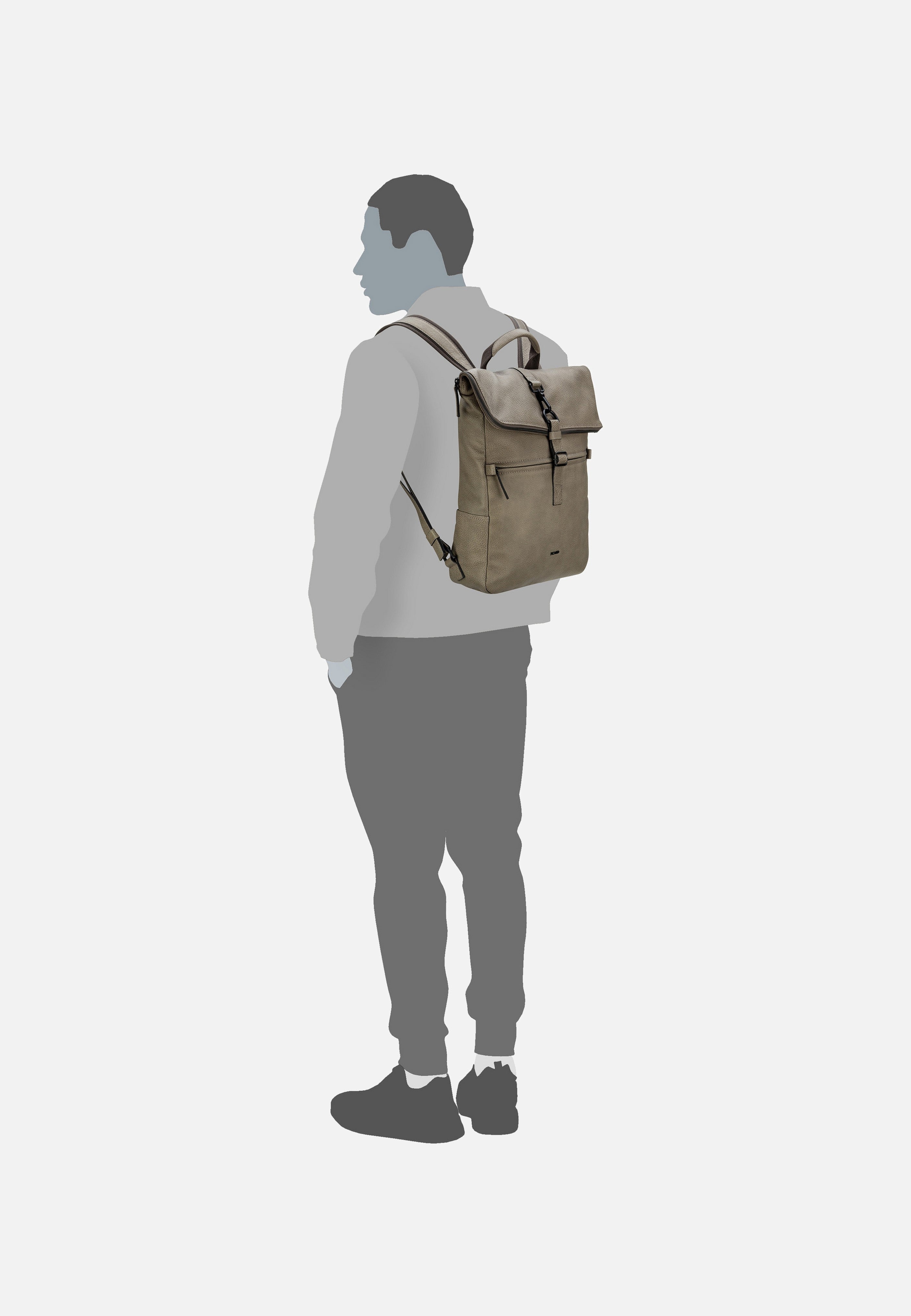 Picard Casual 5470 Taupe Rolltop Rucksack