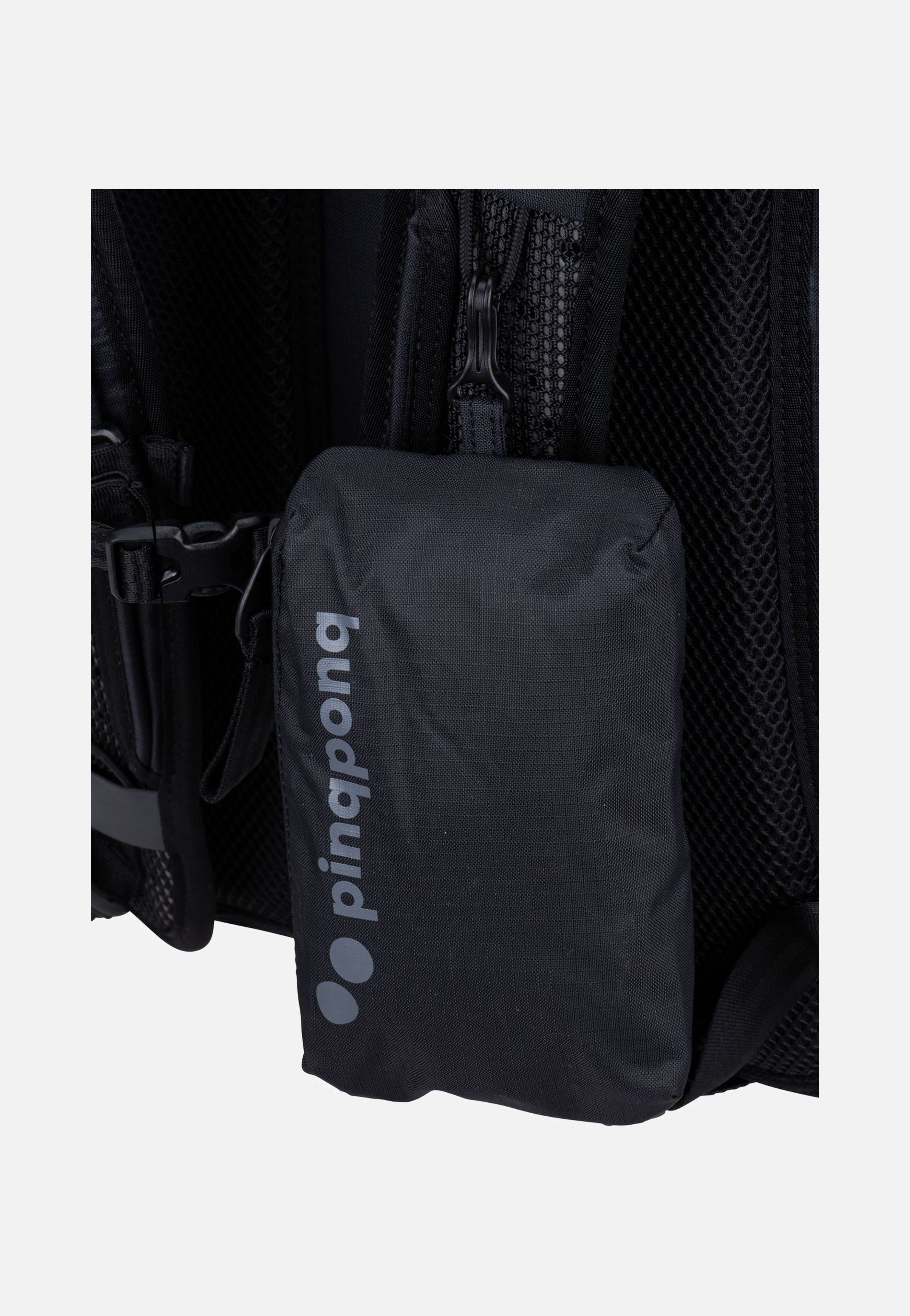 pinqponq Komut Medium Pure Black Rucksack