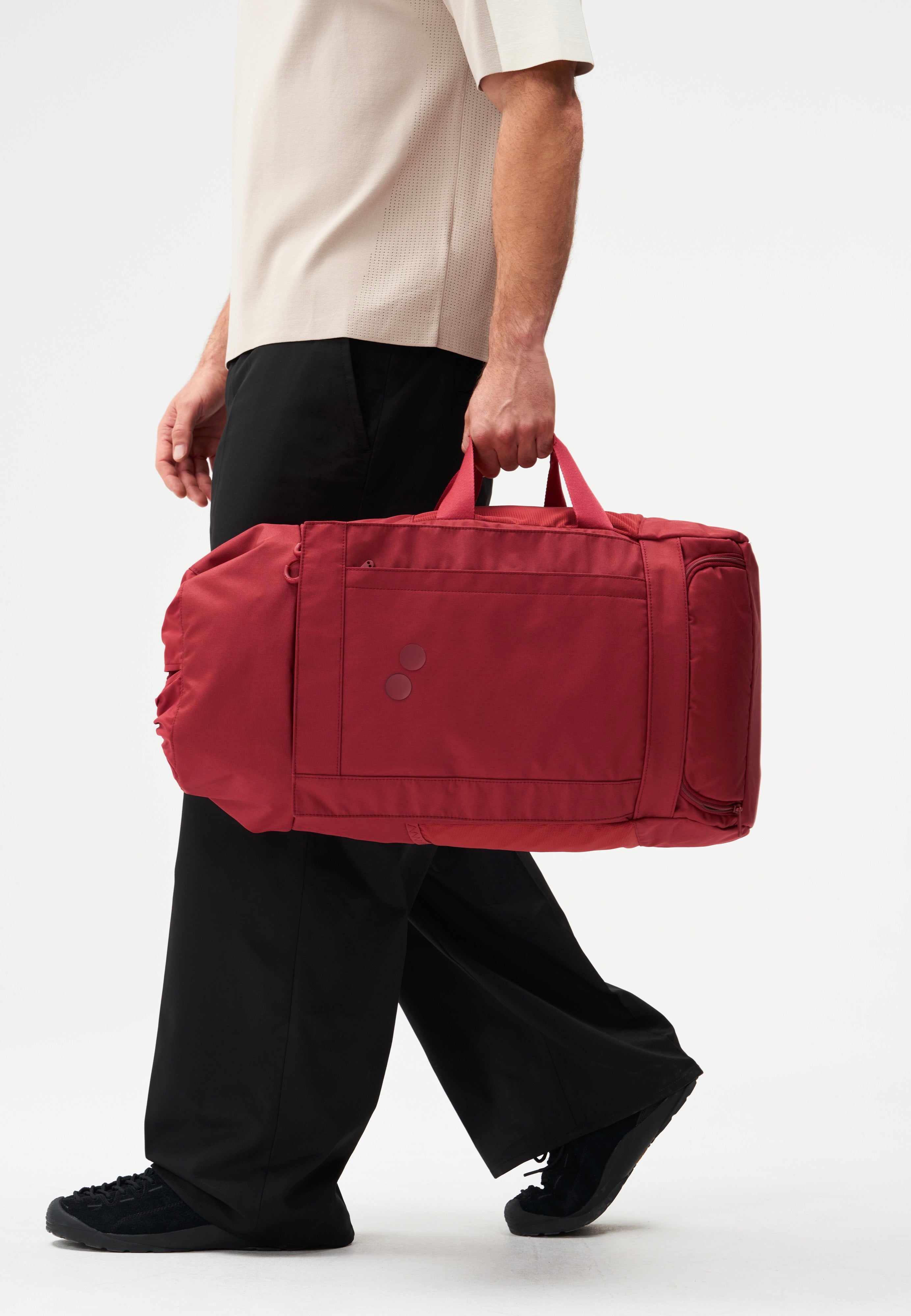 pinqponq Blok Large Sienna Red Travel Backpack