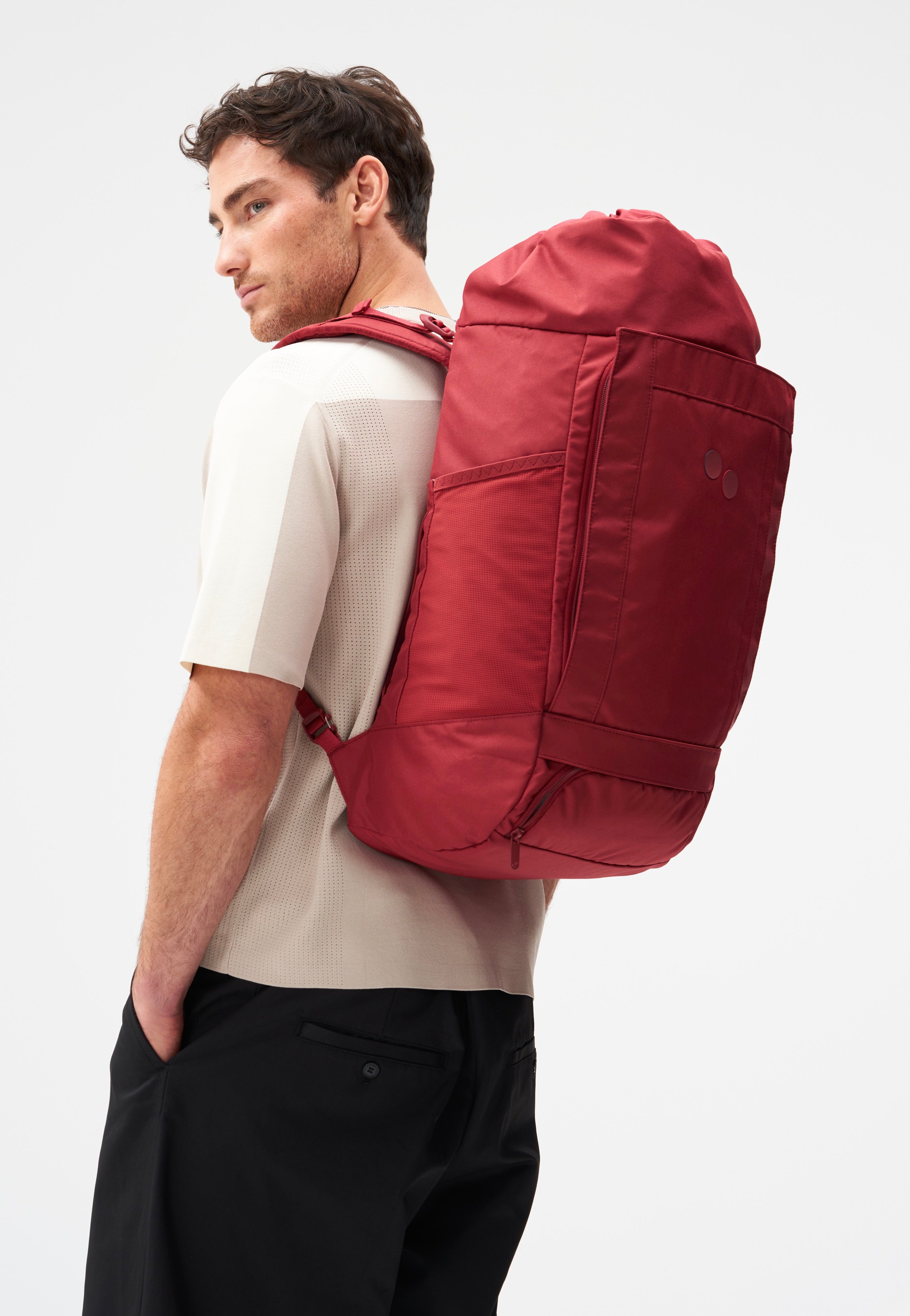 pinqponq Blok Large Sienna Red Travel Backpack