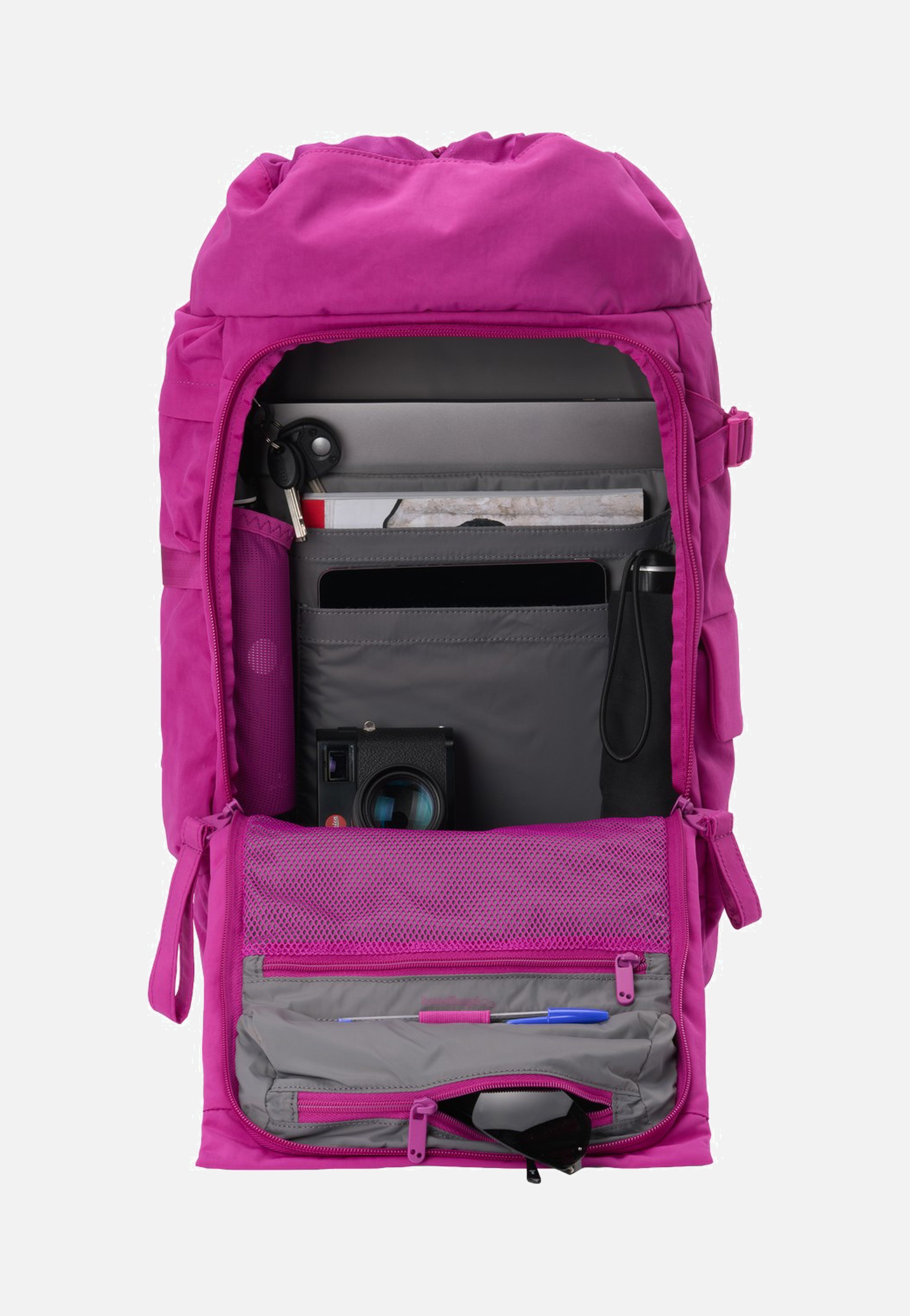 pinqponq Blok Medium Crinkle Fuchsia Backpack