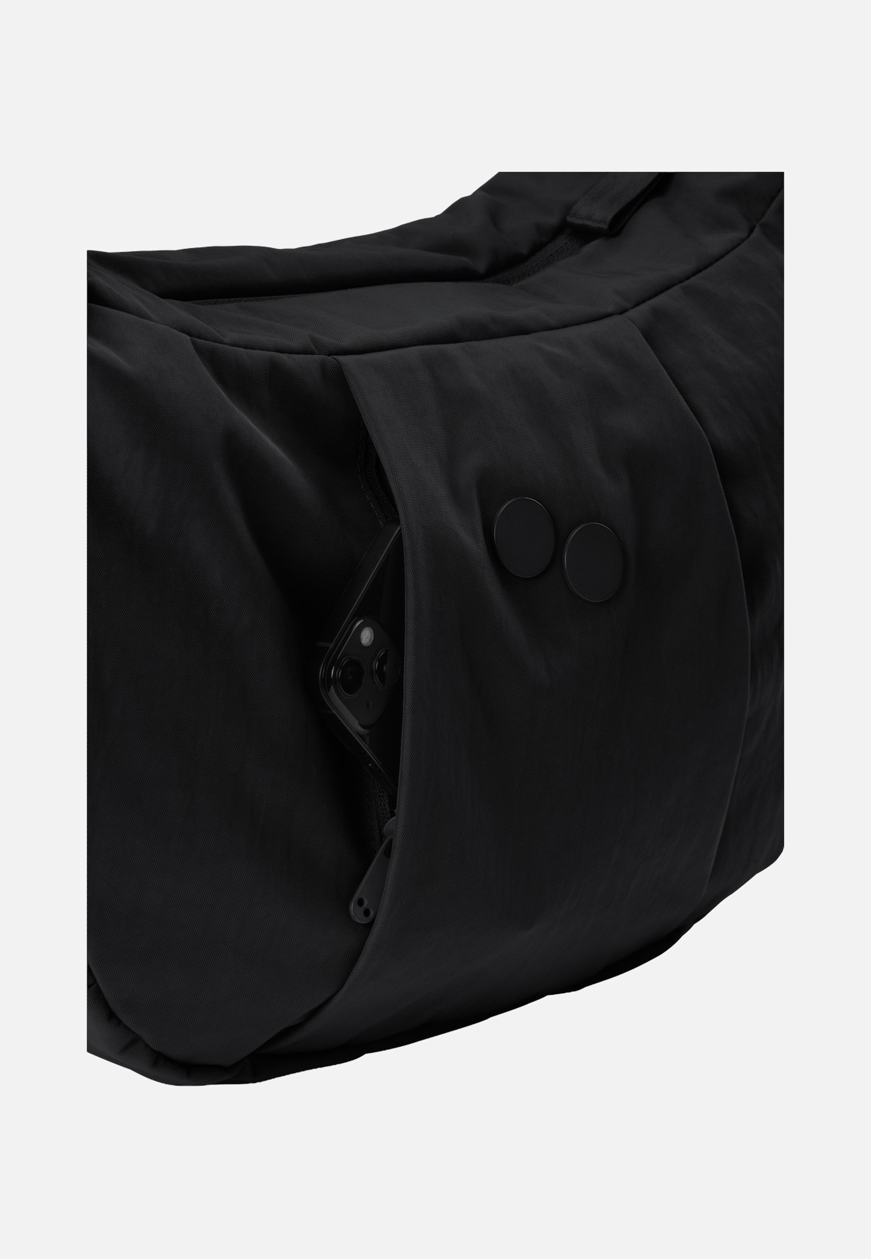 pinqponq Krumm Large Crinkle Black Hobo Bag