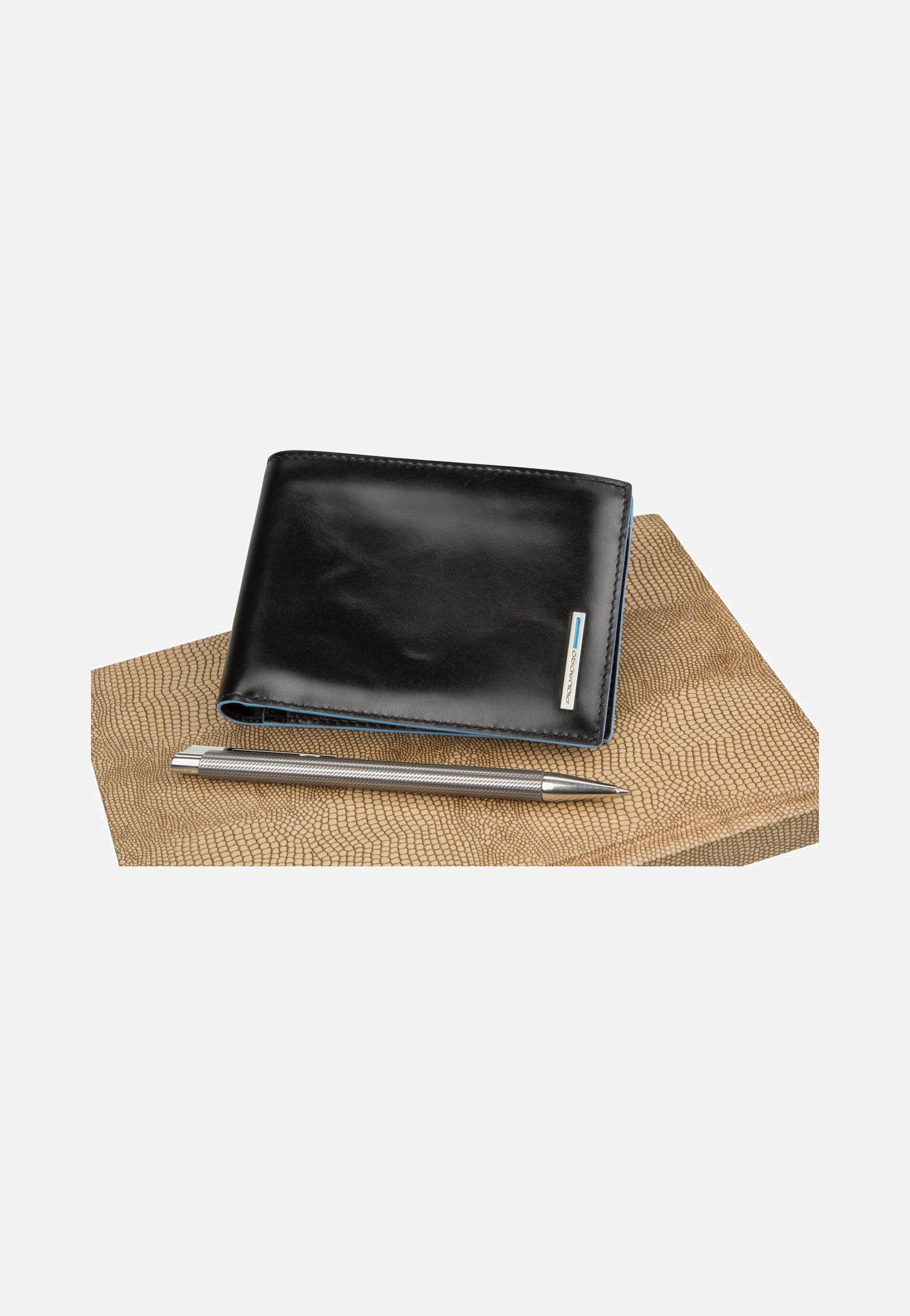 Piquadro Blue Square 1392 RFID Nero Portemonnaie