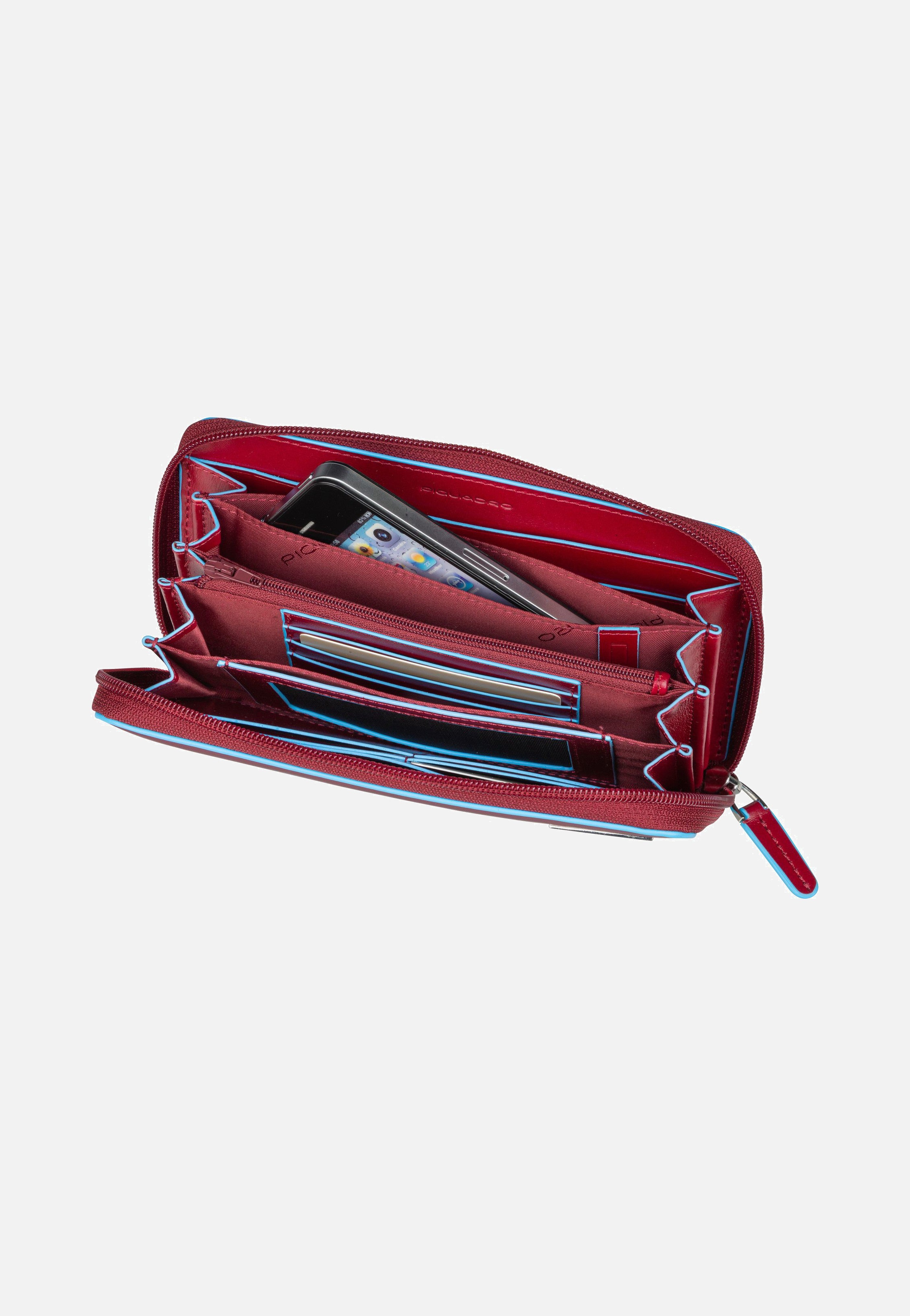 Piquadro Blue Square 1515 RFID Rosso Portemonnaie