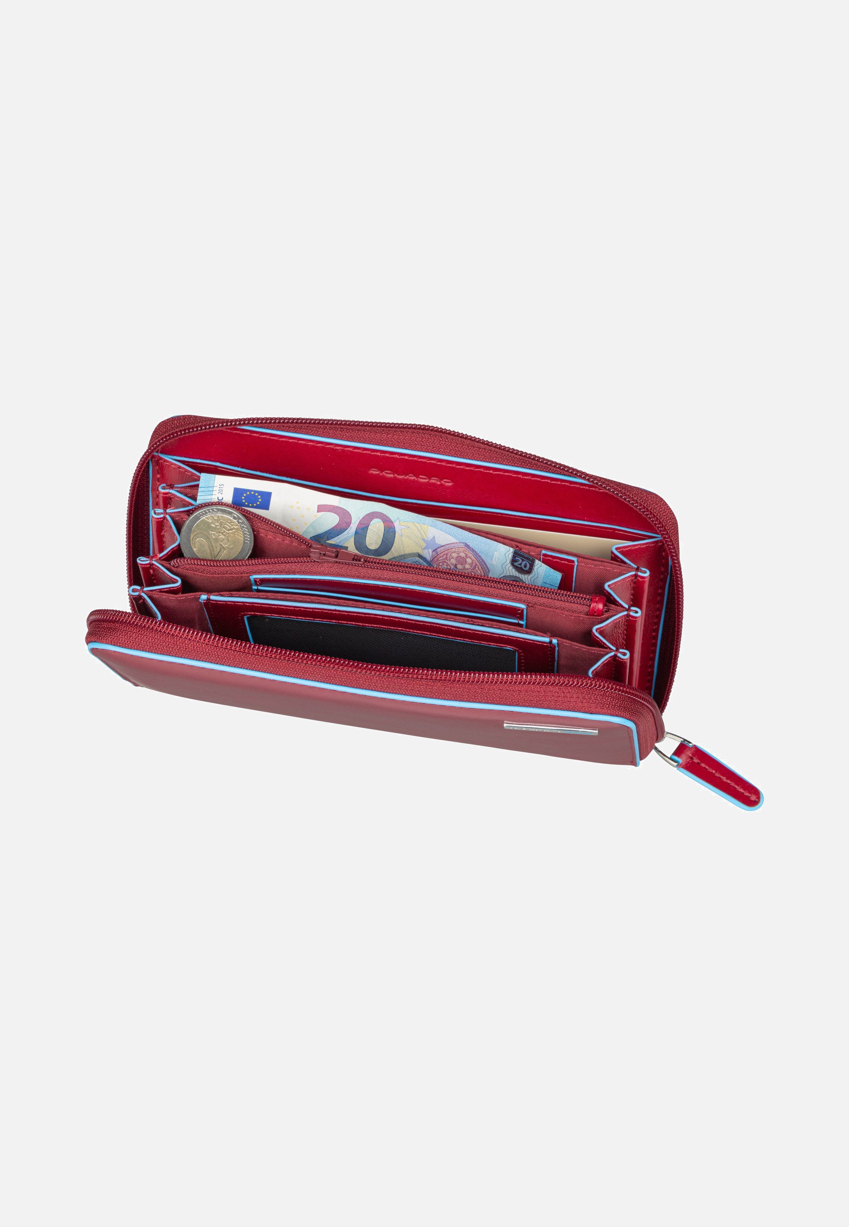 Piquadro Blue Square 1515 RFID Rosso Portemonnaie
