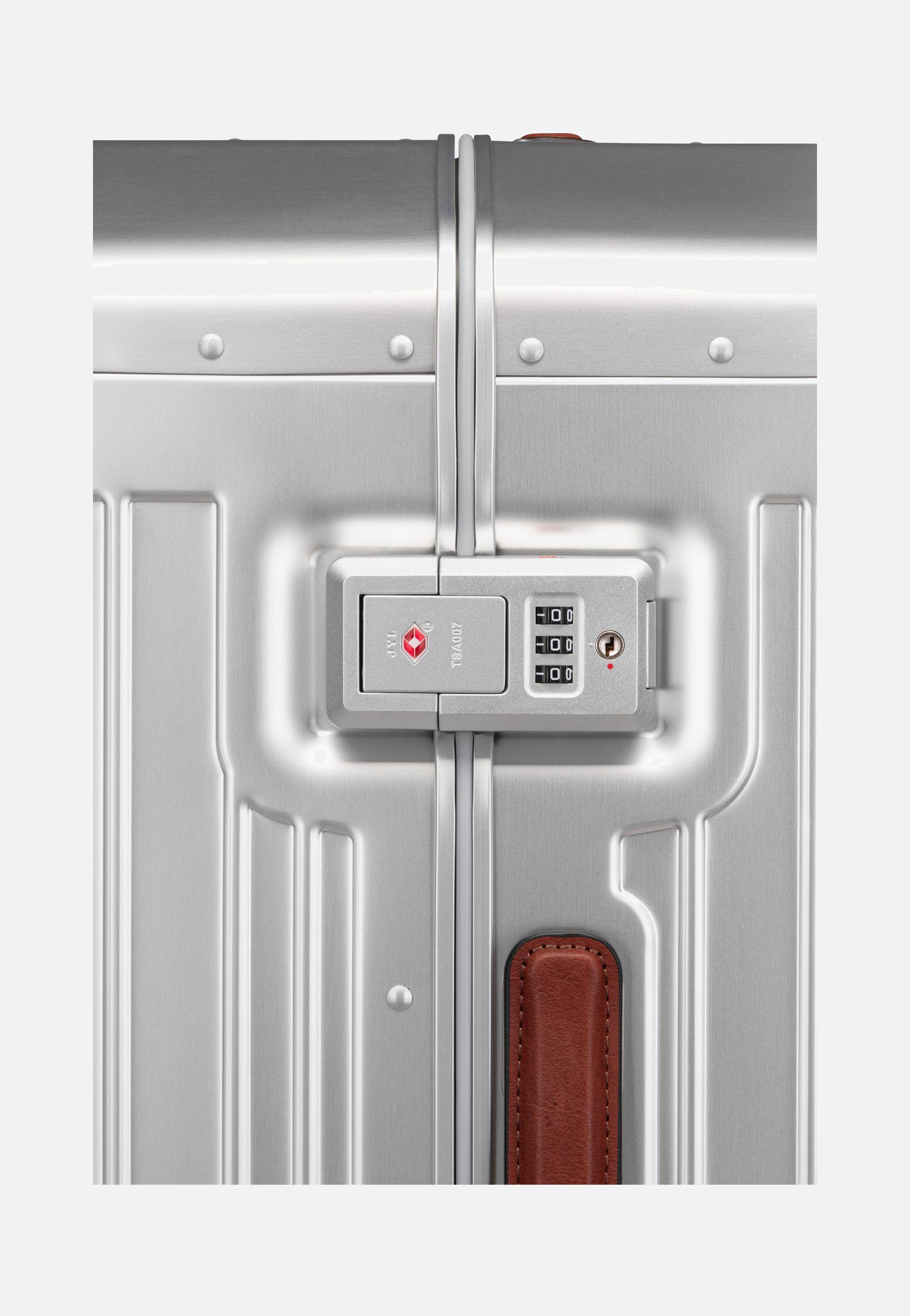 Piquadro PQ Alu Medium Size Spinner Grigio-Cuoio Koffer
