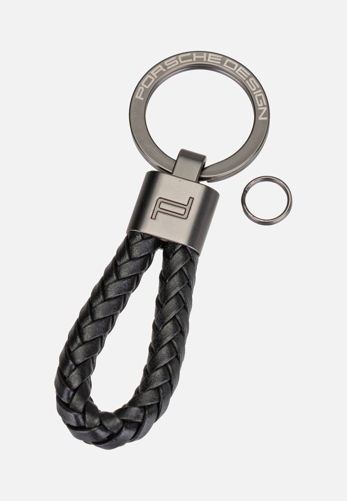 Porsche Design Keyring Leather Cord 28807 Black Keychain