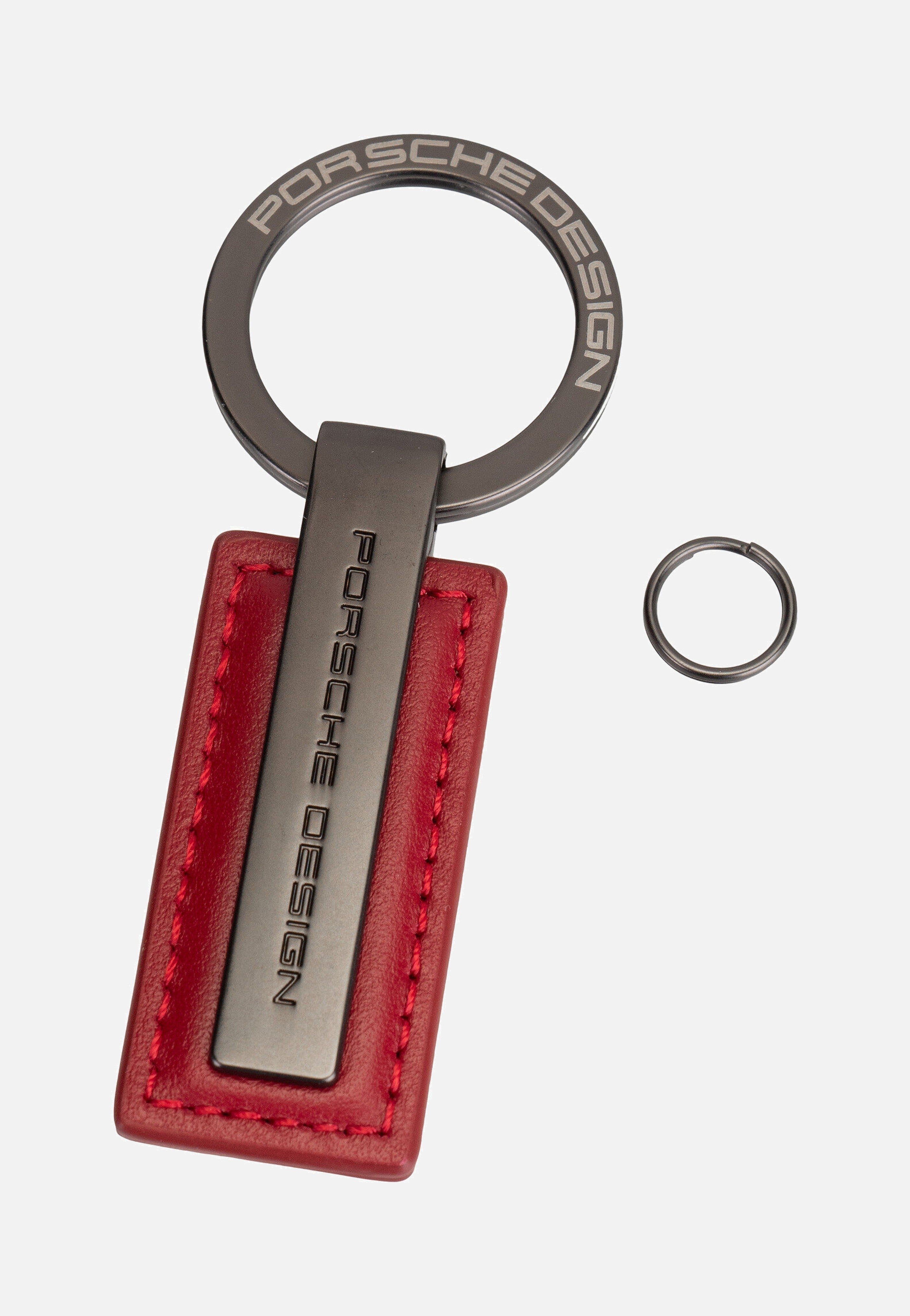 Porsche Design Keyring Metal Bar 28801 Carmine Red Keychain