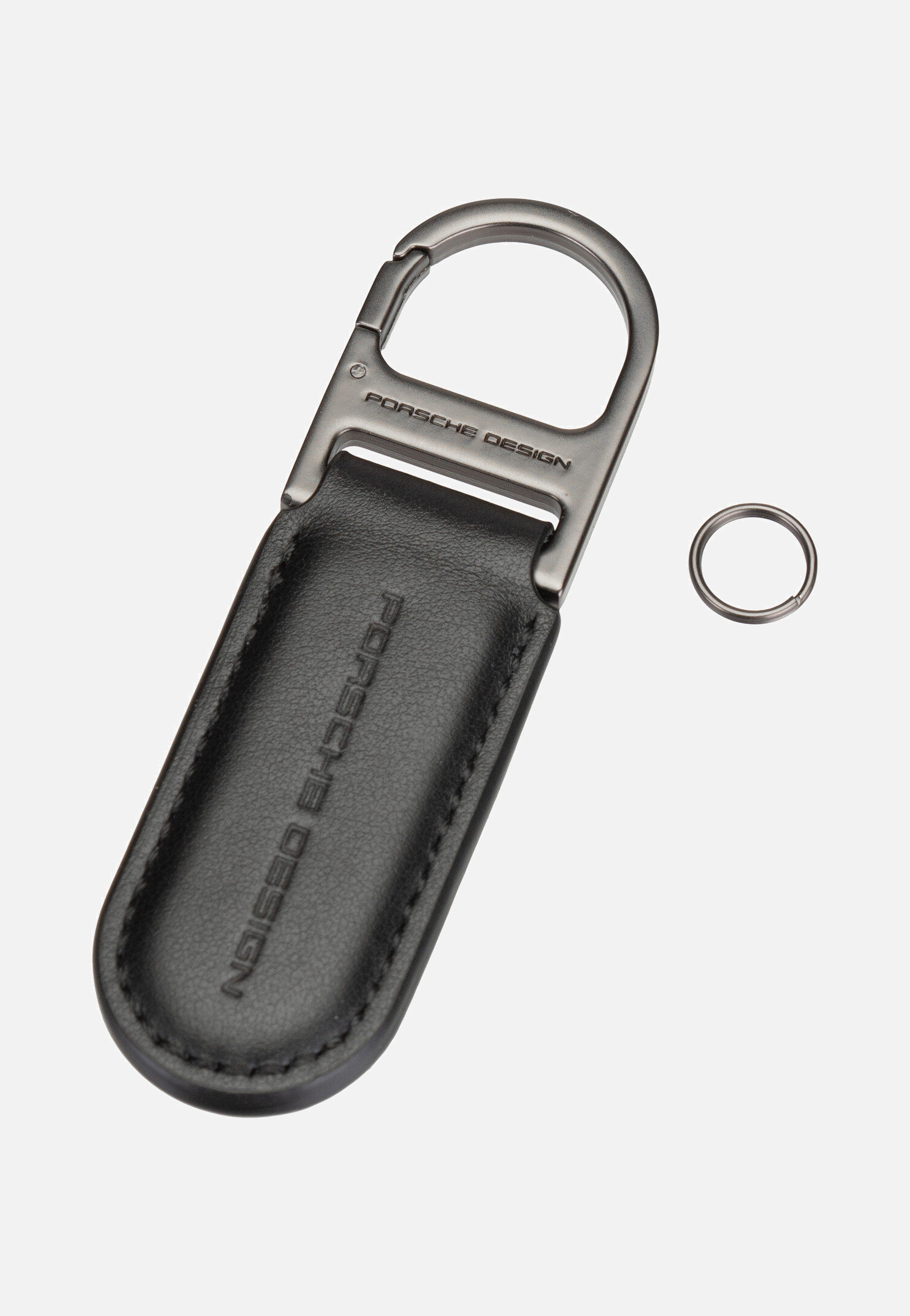 Porsche Design Keyring Oval 28809 Black Keychain
