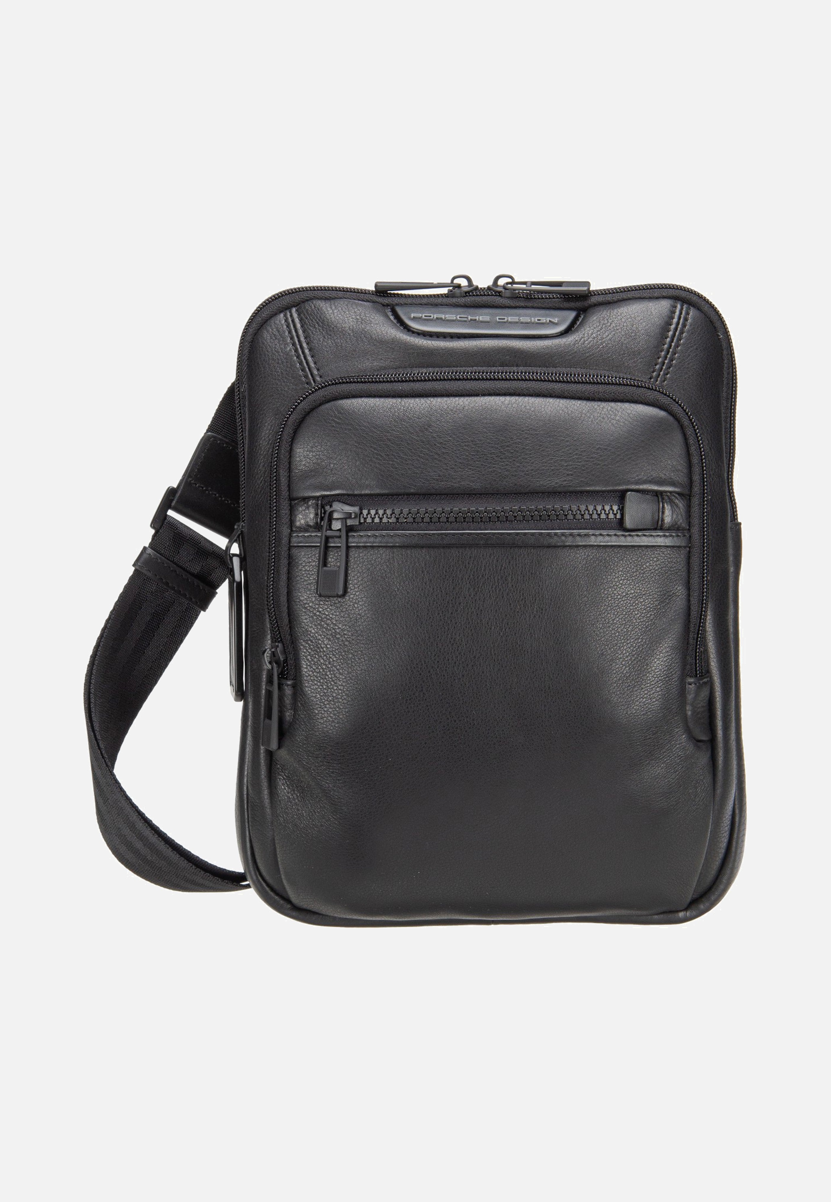 Porsche Design Roadster Leather Evo Shoulder Black Umhängetasche