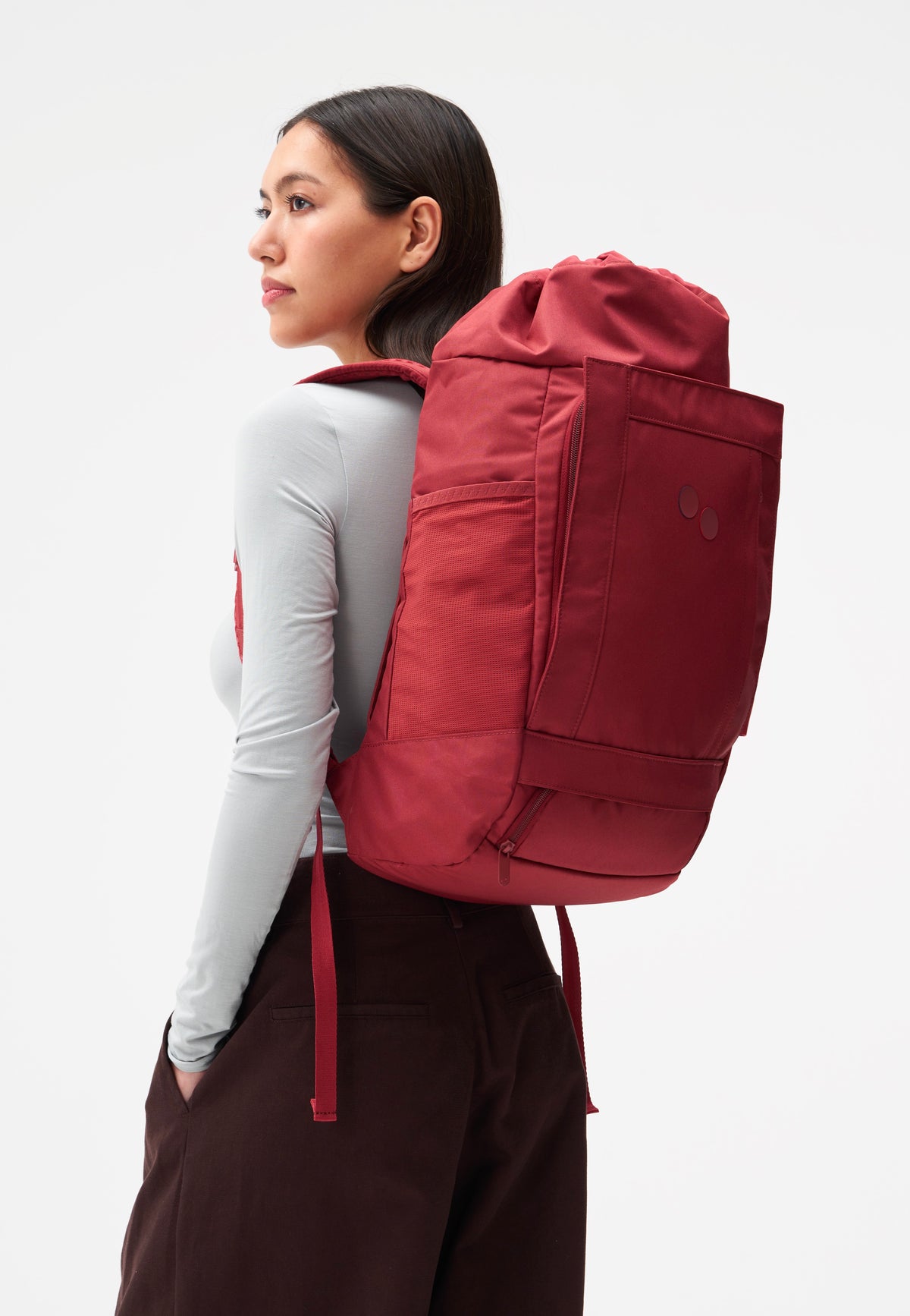 pinqponq Blok Medium Sienna Red Travel Backpack