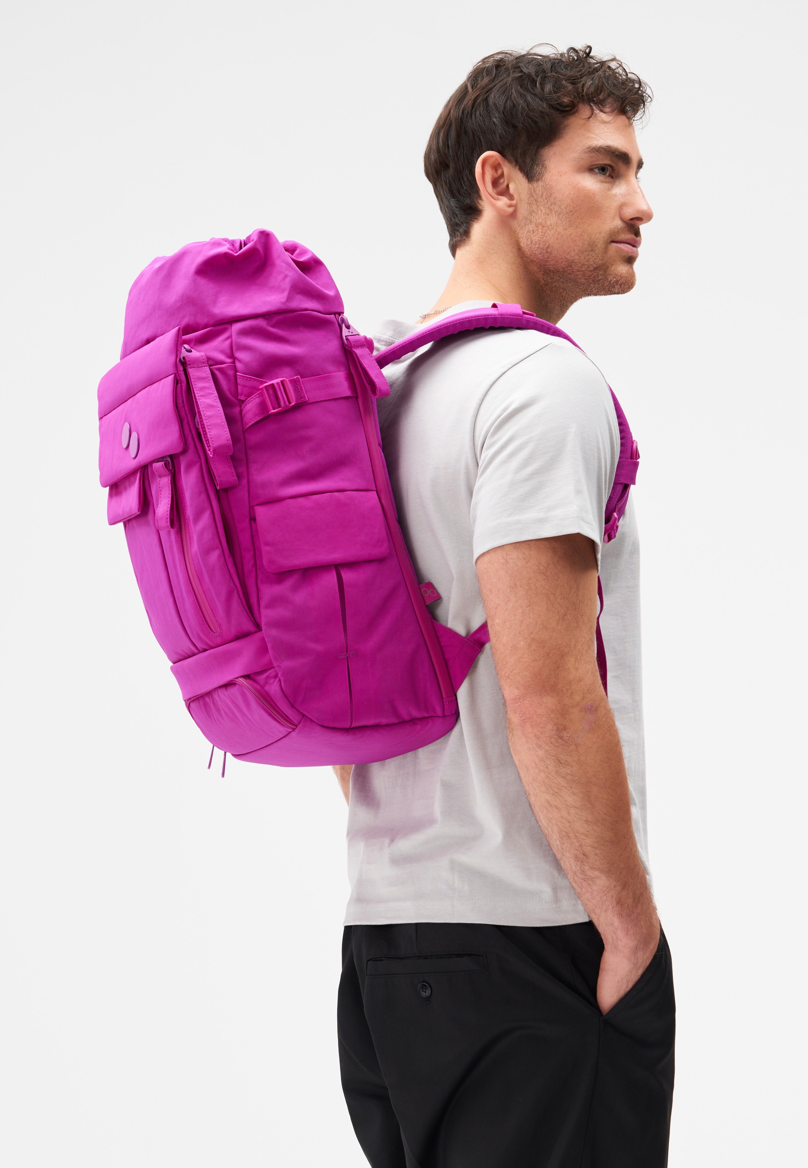 pinqponq Blok Medium Crinkle Fuchsia Backpack