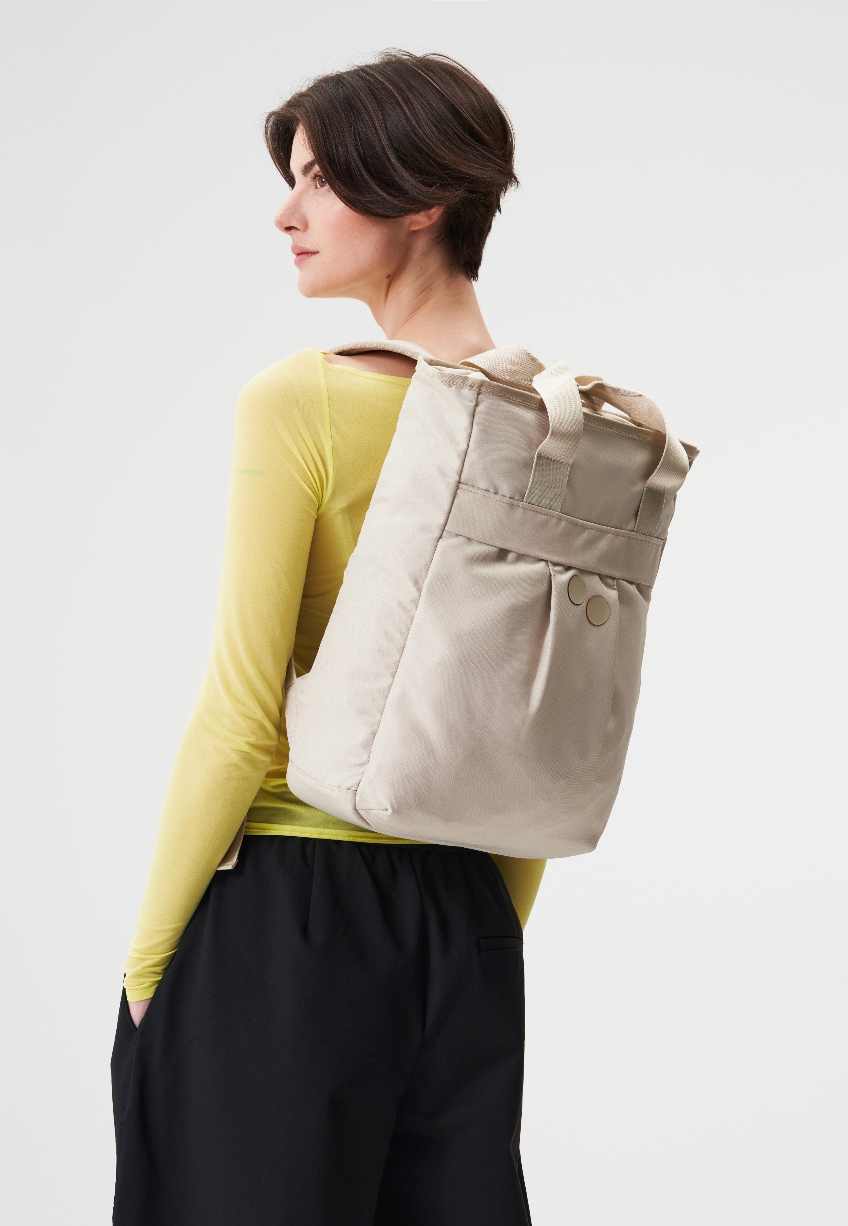 pinqponq Komo Cliff Beige Backpack