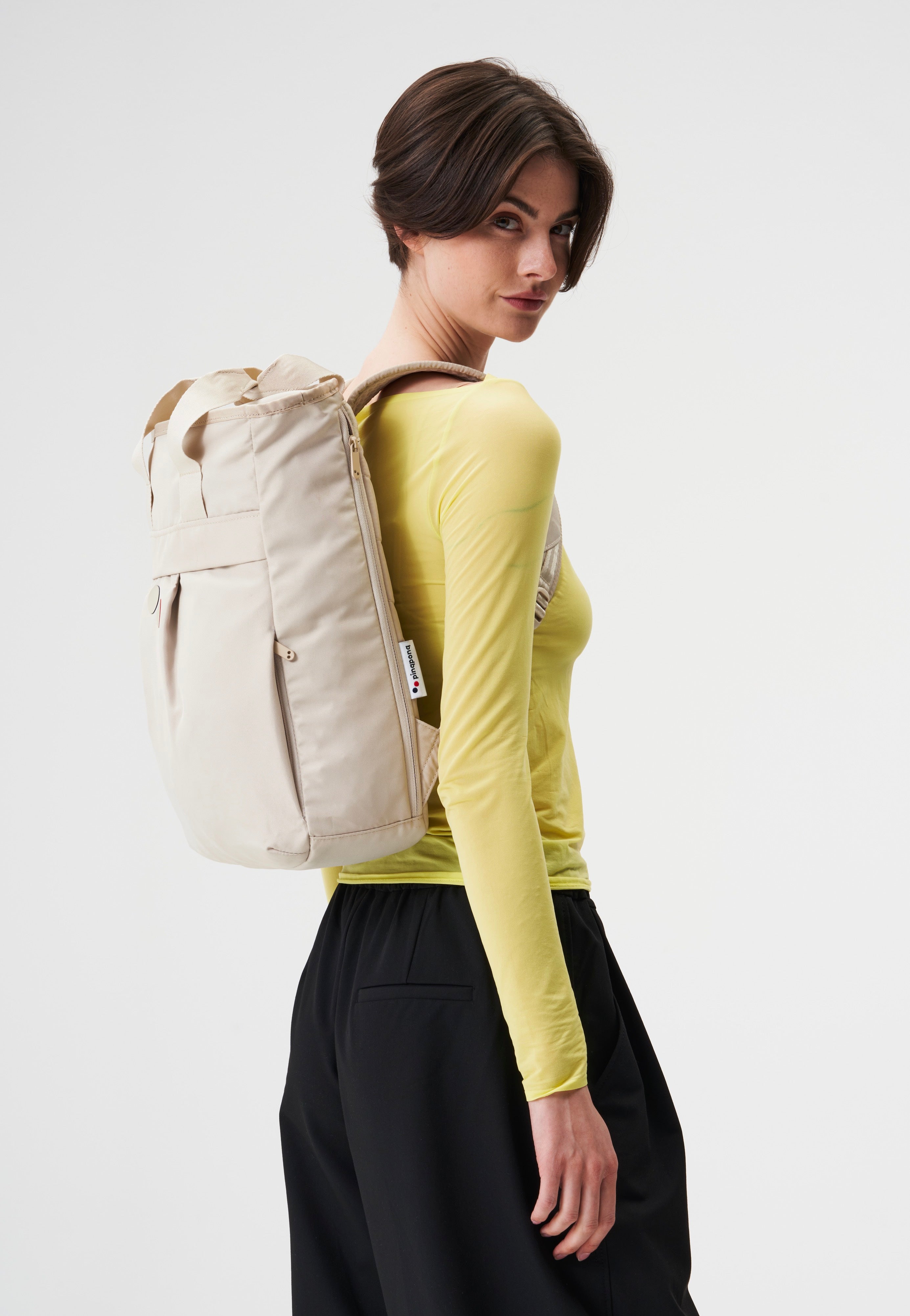 pinqponq Komo Cliff Beige Backpack