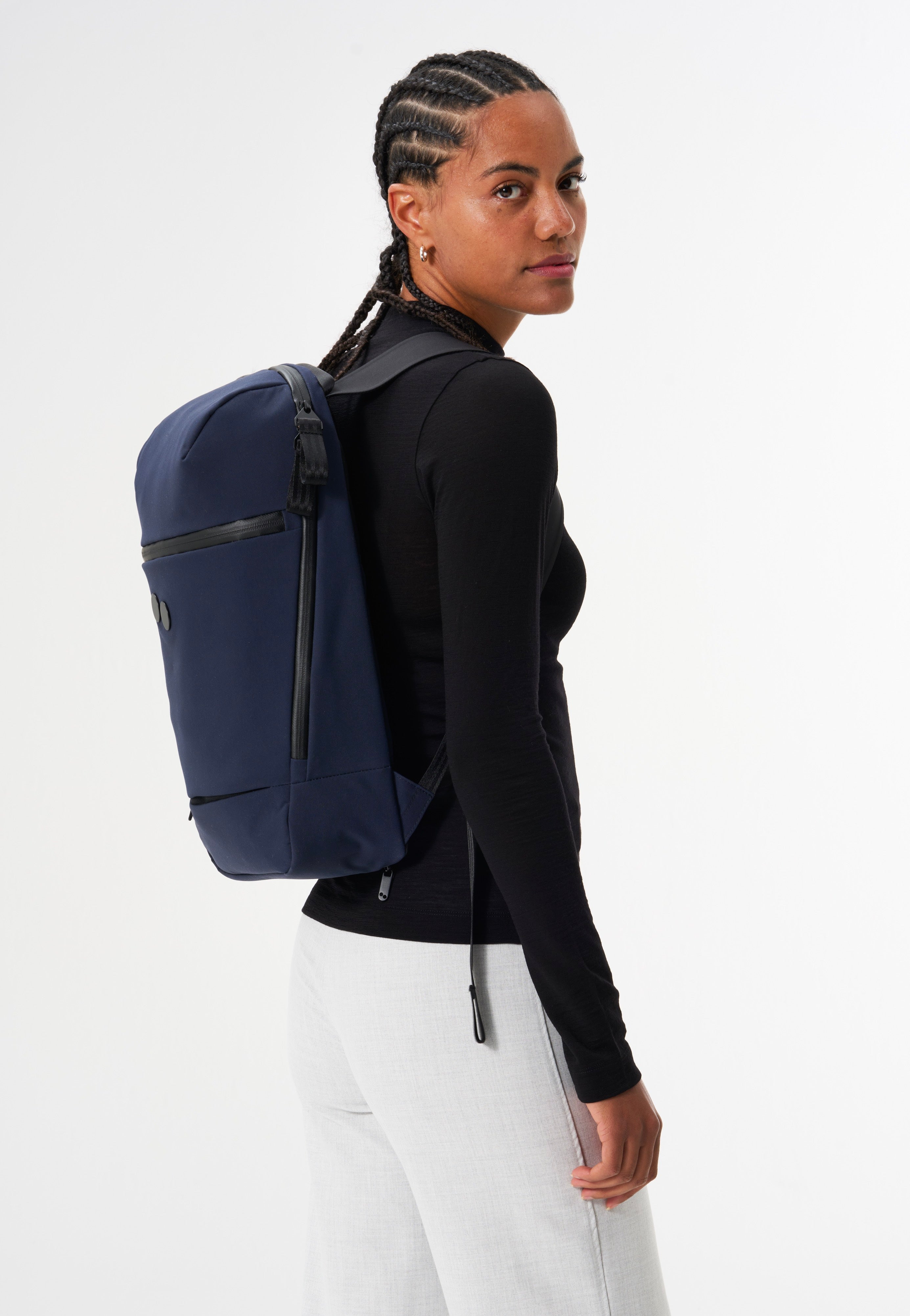 pinqponq Kontor Solid Navy Backpack
