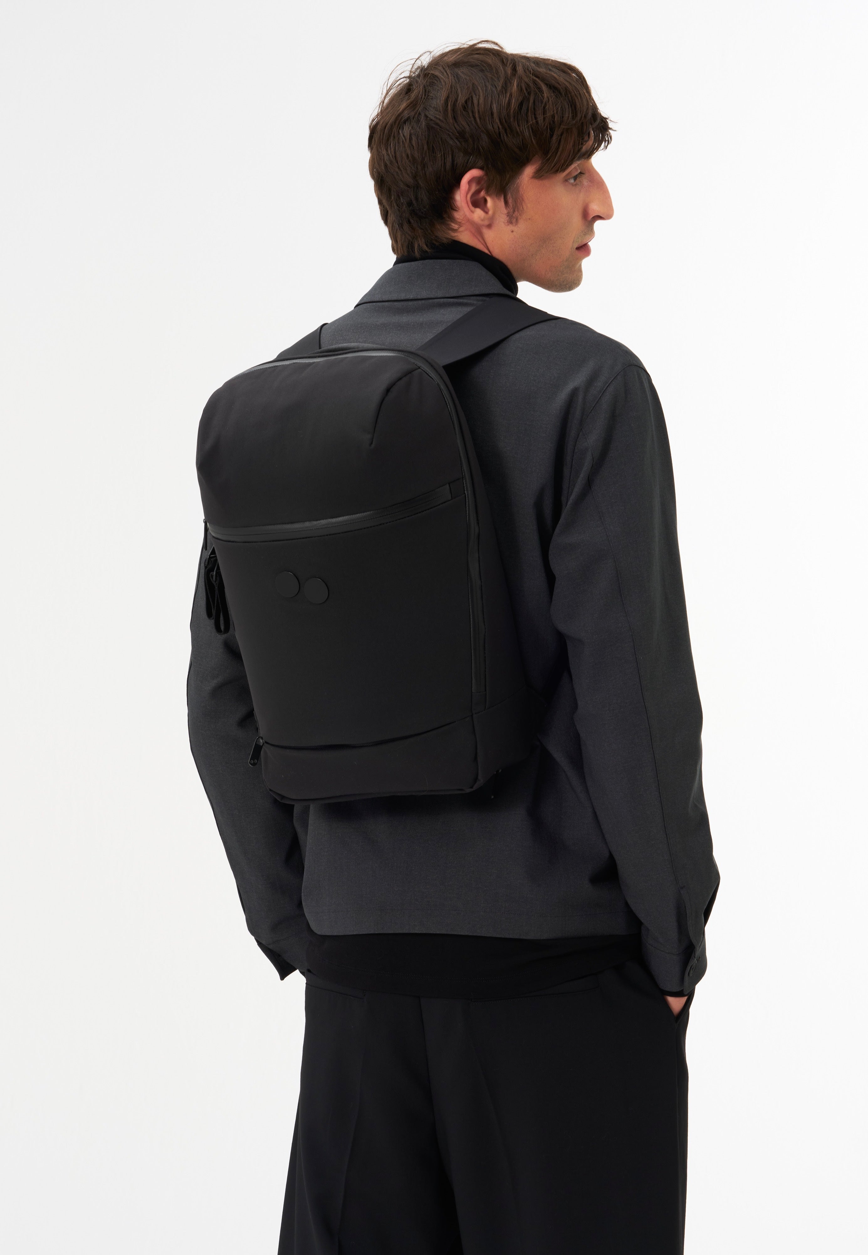 pinqponq Kontor Solid Black Backpack