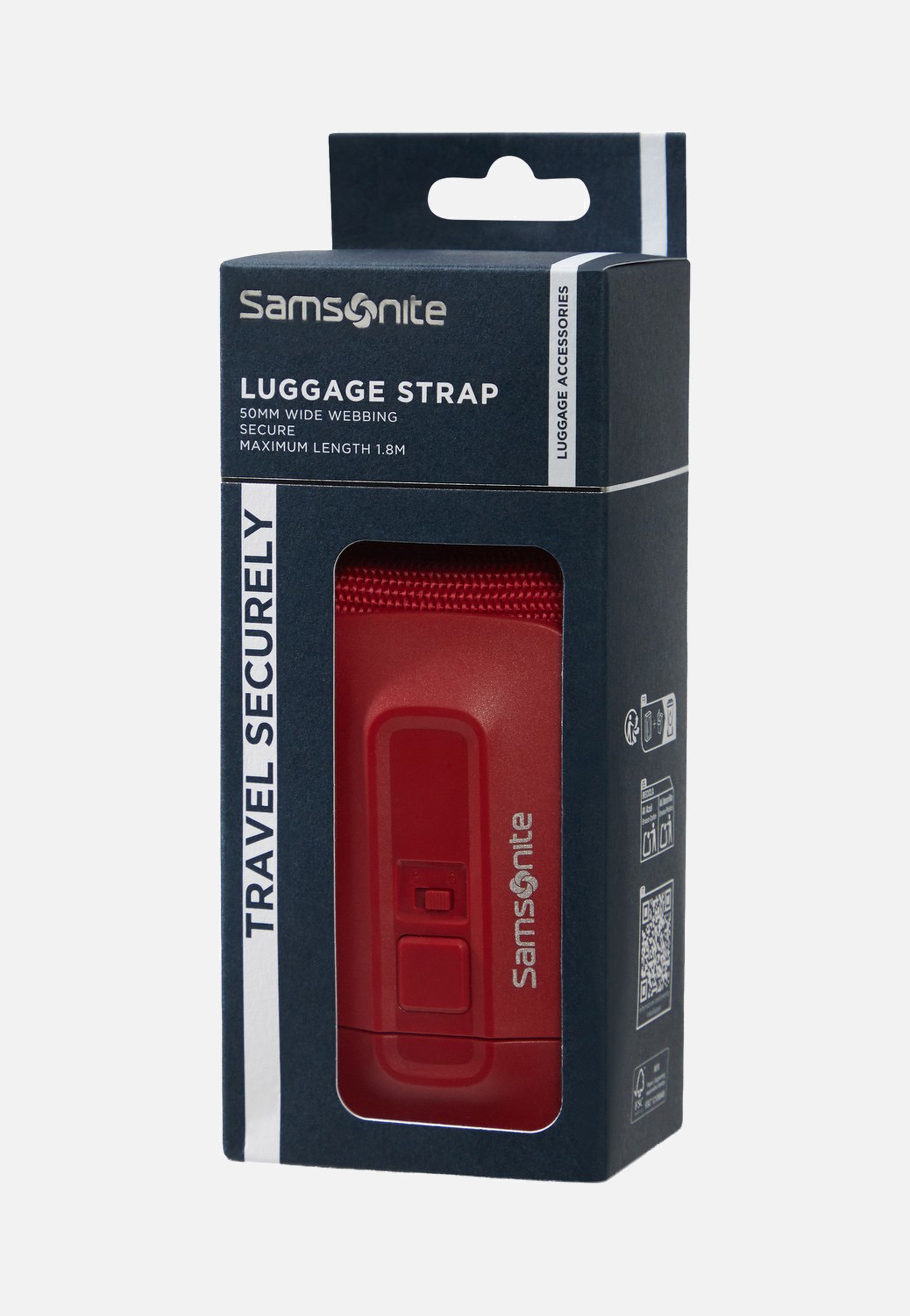 Samsonite Luggage Strap 50mm Red Bag Strap