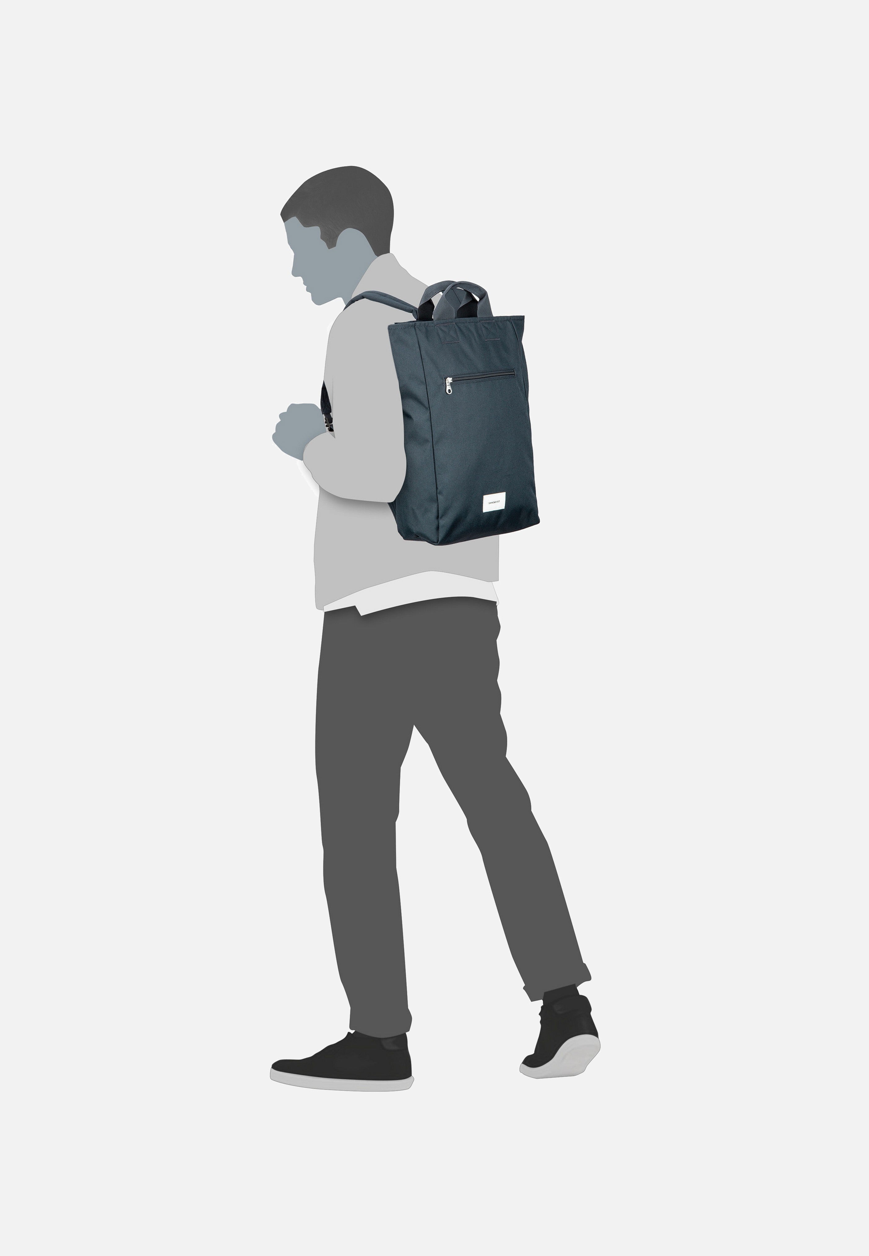 Sandqvist Ground 2-Way Bag Navy Rucksack