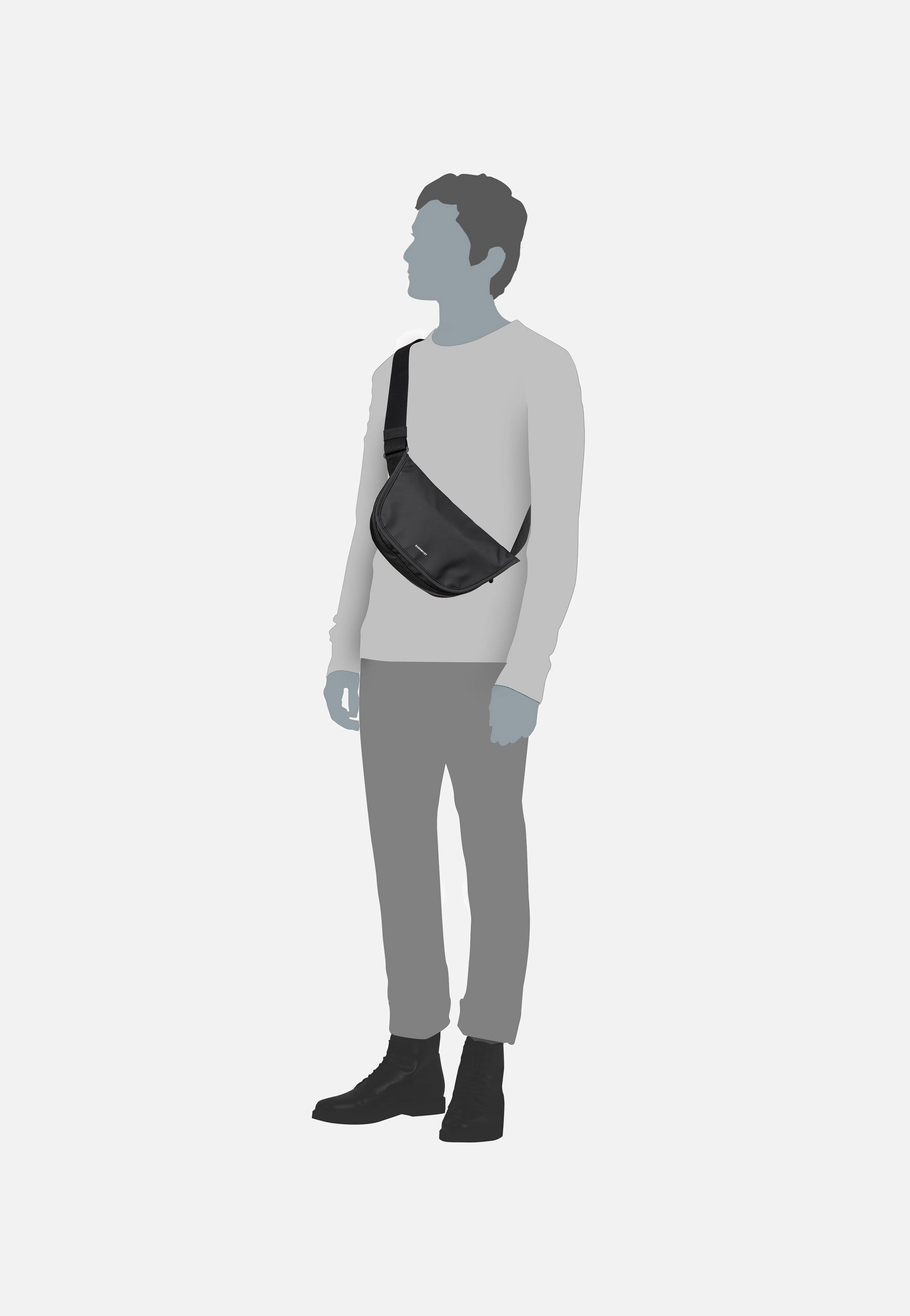 Sandqvist Stream Mini Black Sling Bag