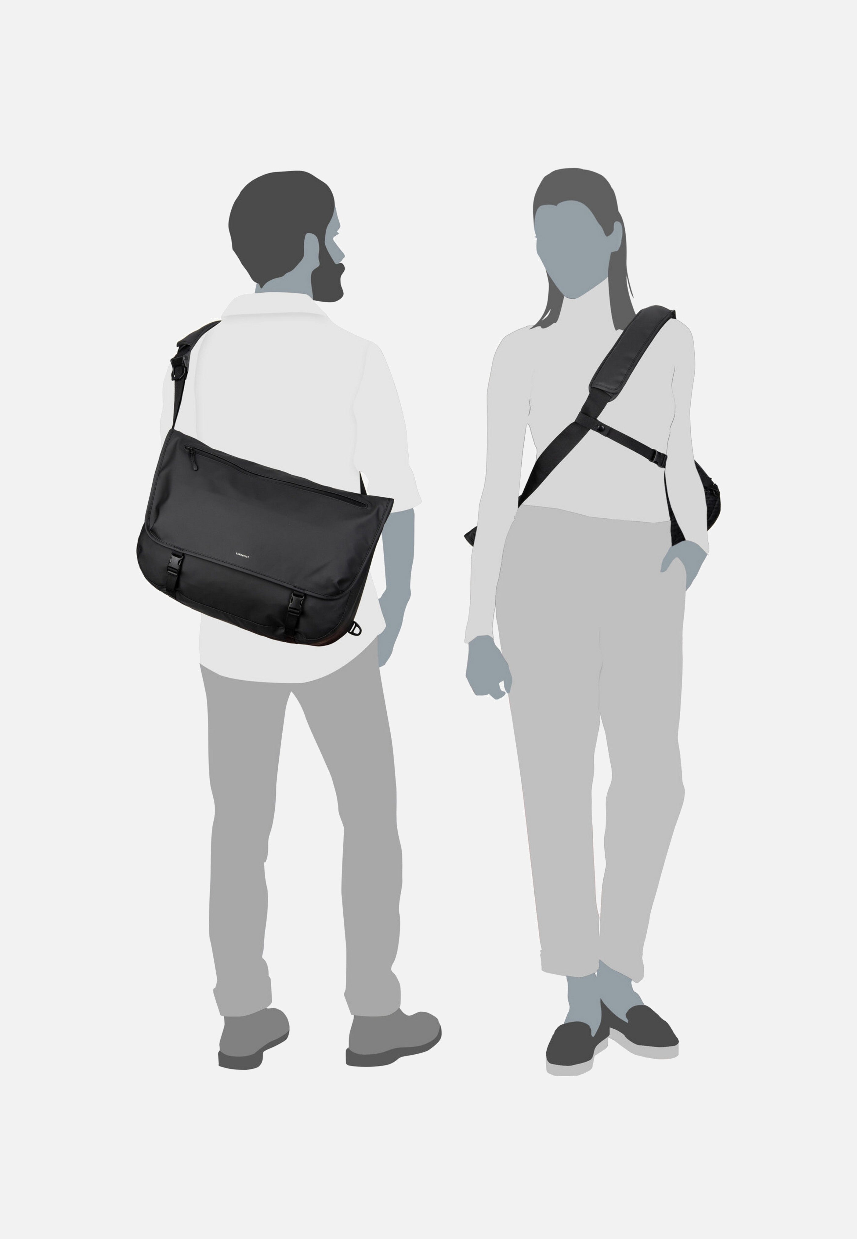 Sandqvist Stream Msng Black Messenger Bag
