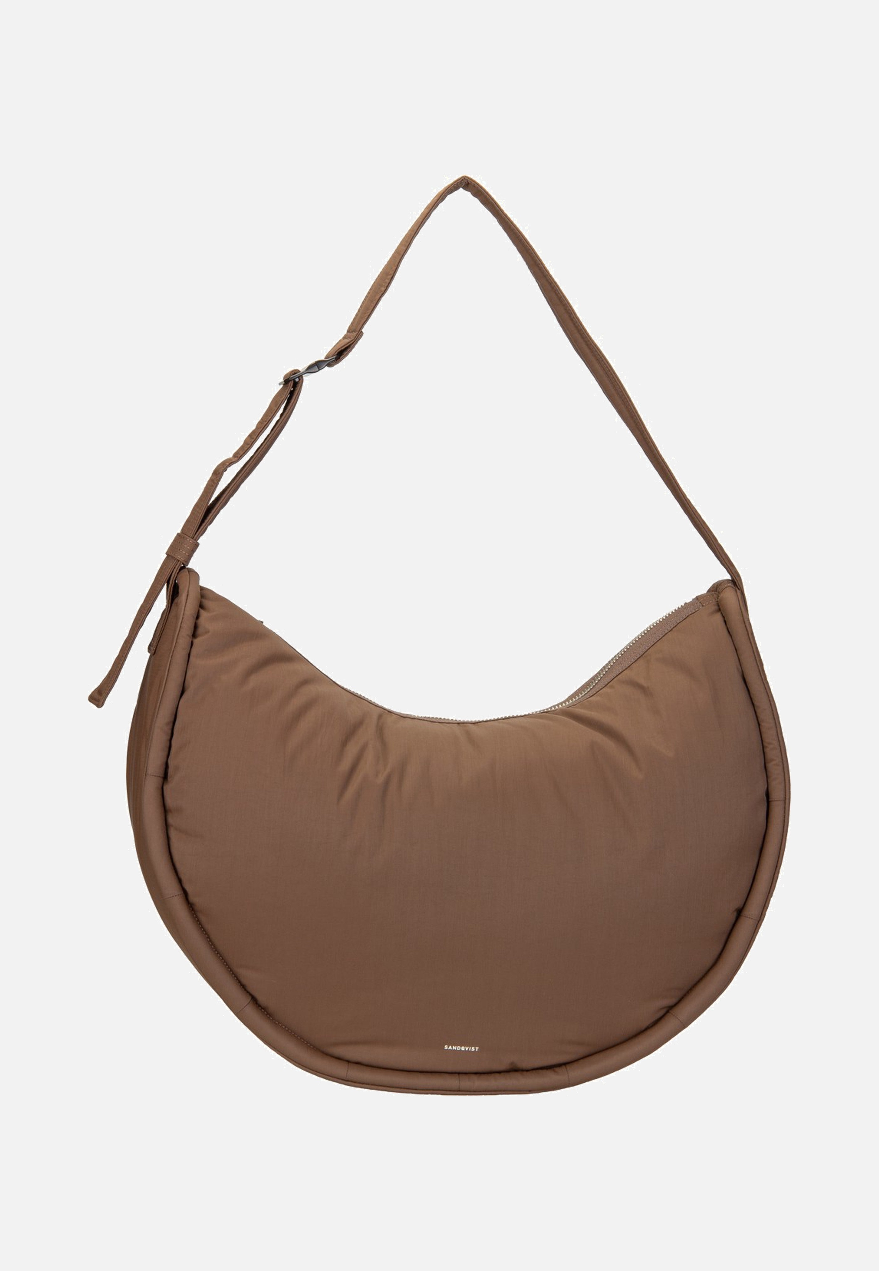 Sandqvist Curve Half Moon Dark Taupe Hobo Bag