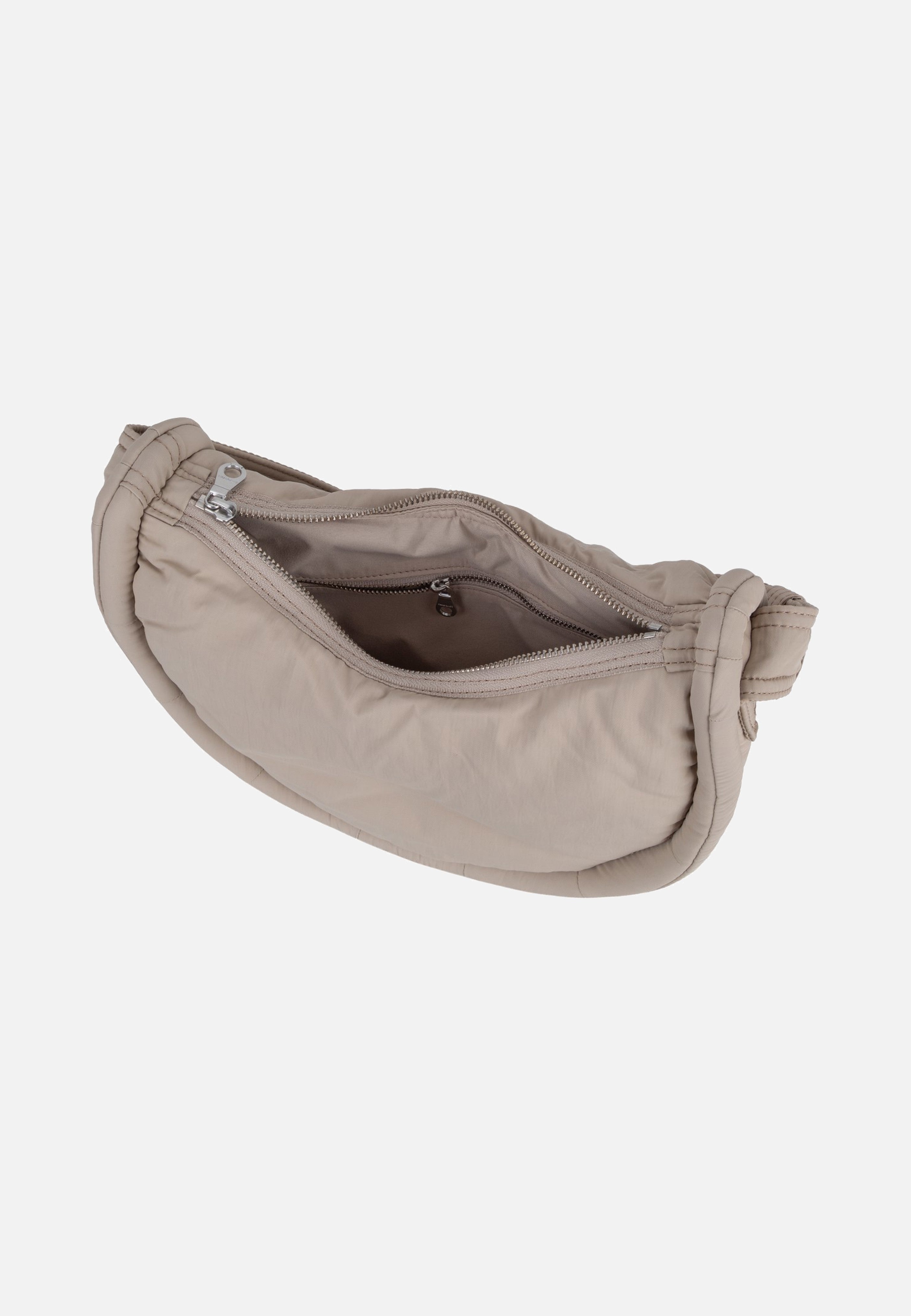 Sandqvist Curve Half Moon Mini Beige Hobo Bag