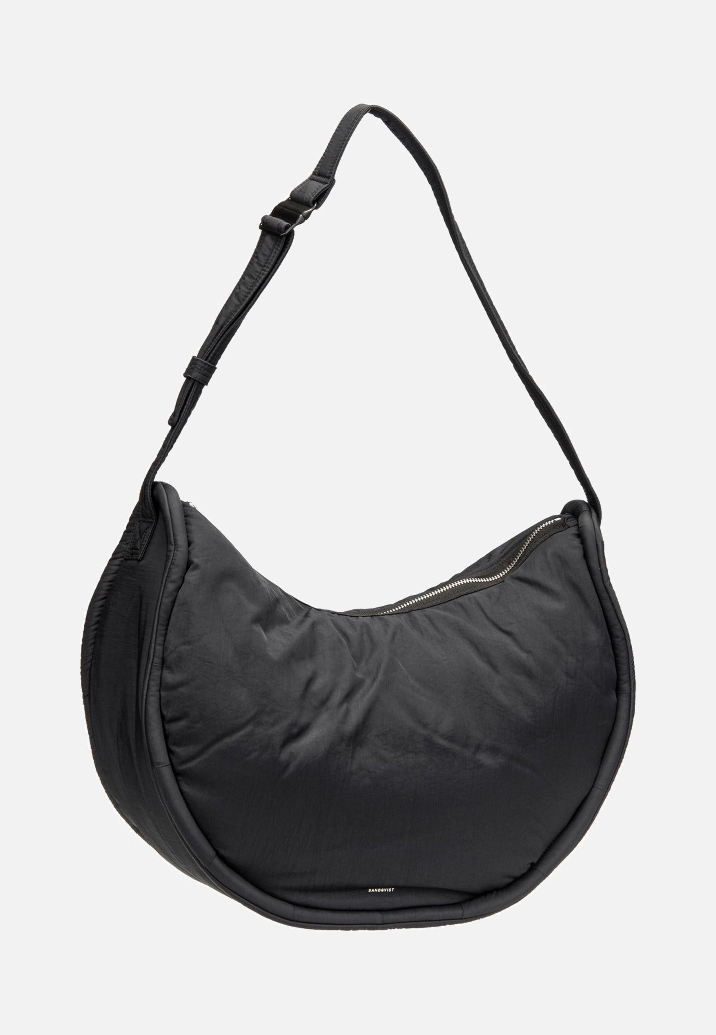 Sandqvist Curve Half Moon Black Hobo Bag