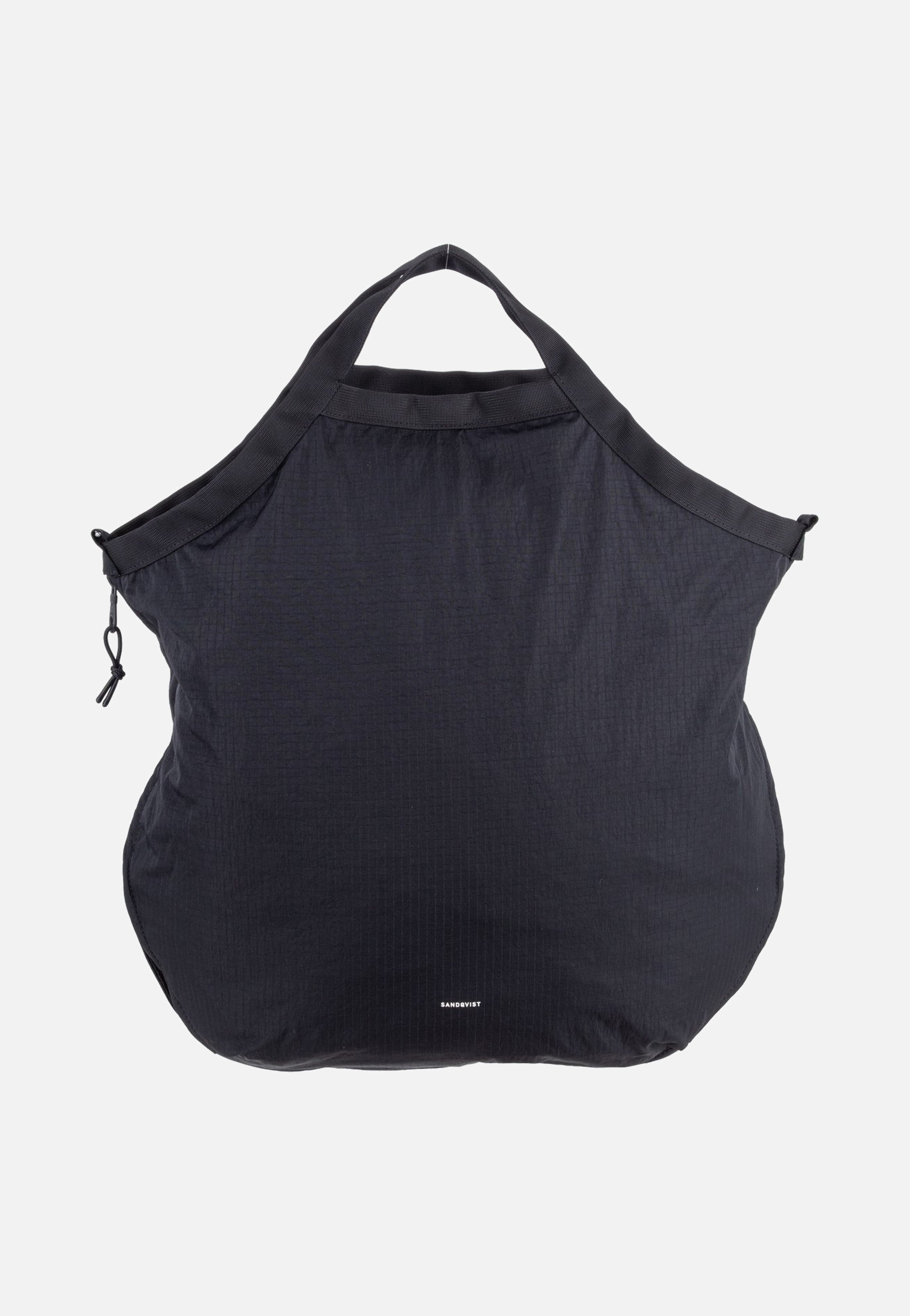 Sandqvist Grid Tote Black Tote Bag