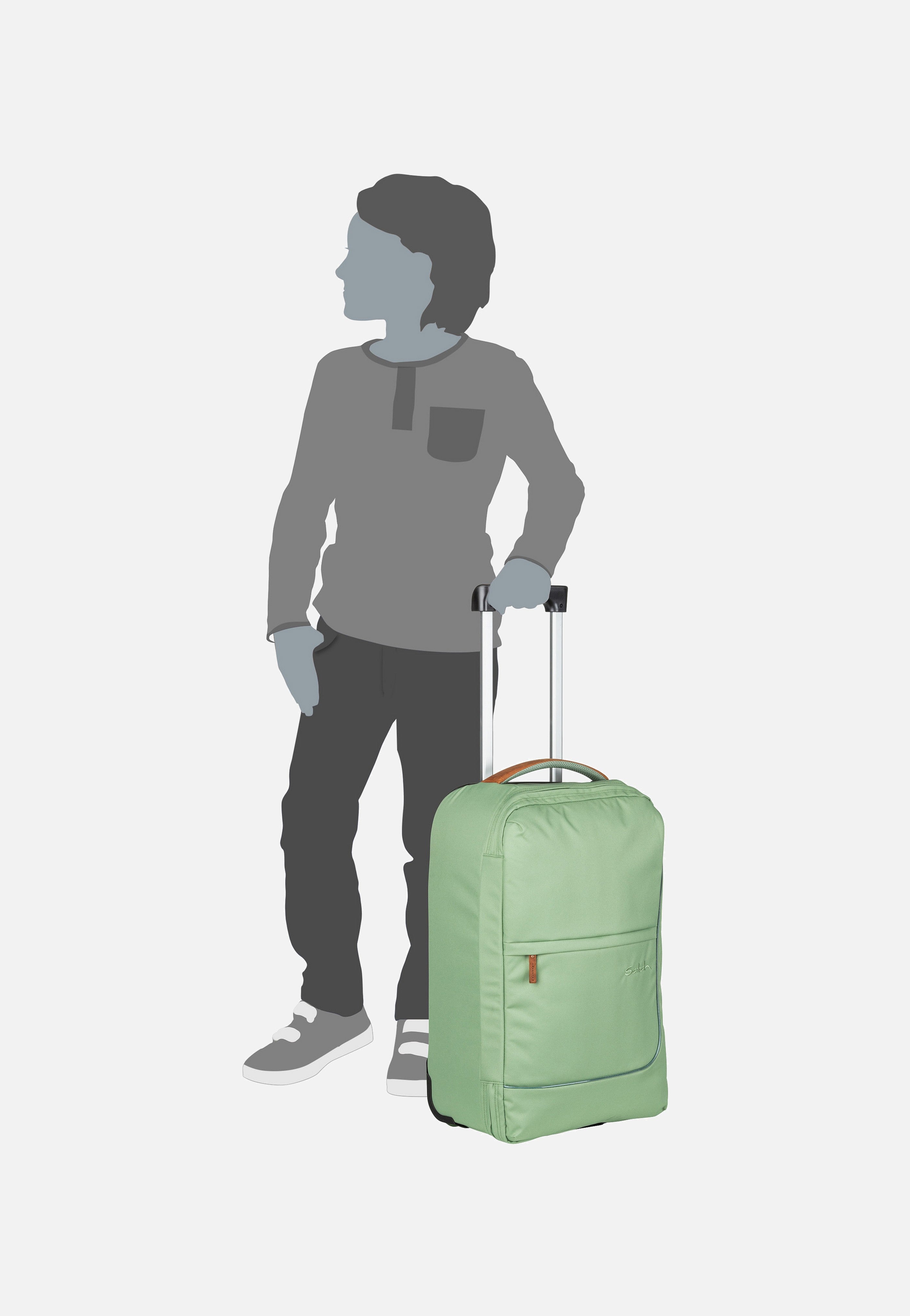 satch satch Flow Pure S Trolley Pure Coral Koffer