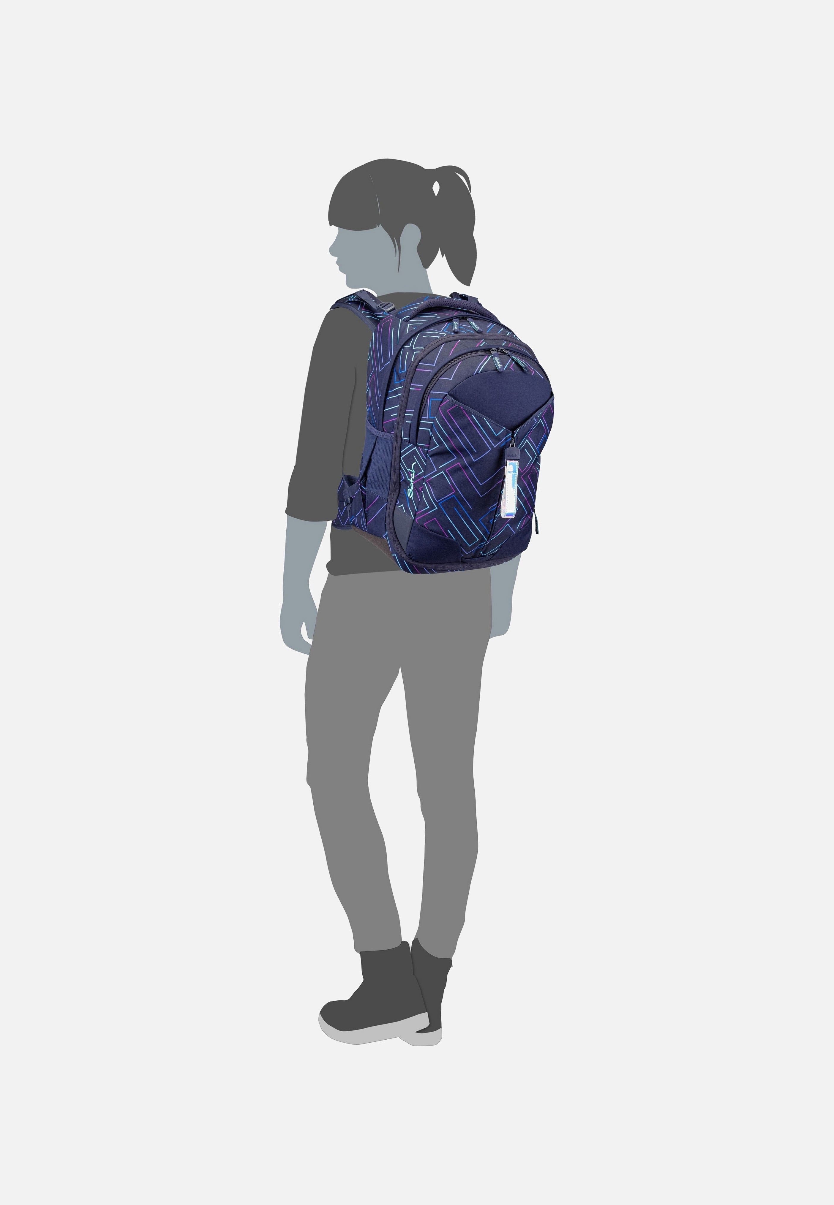 satch satch Match Purple Laser Purple Laser School Bag
