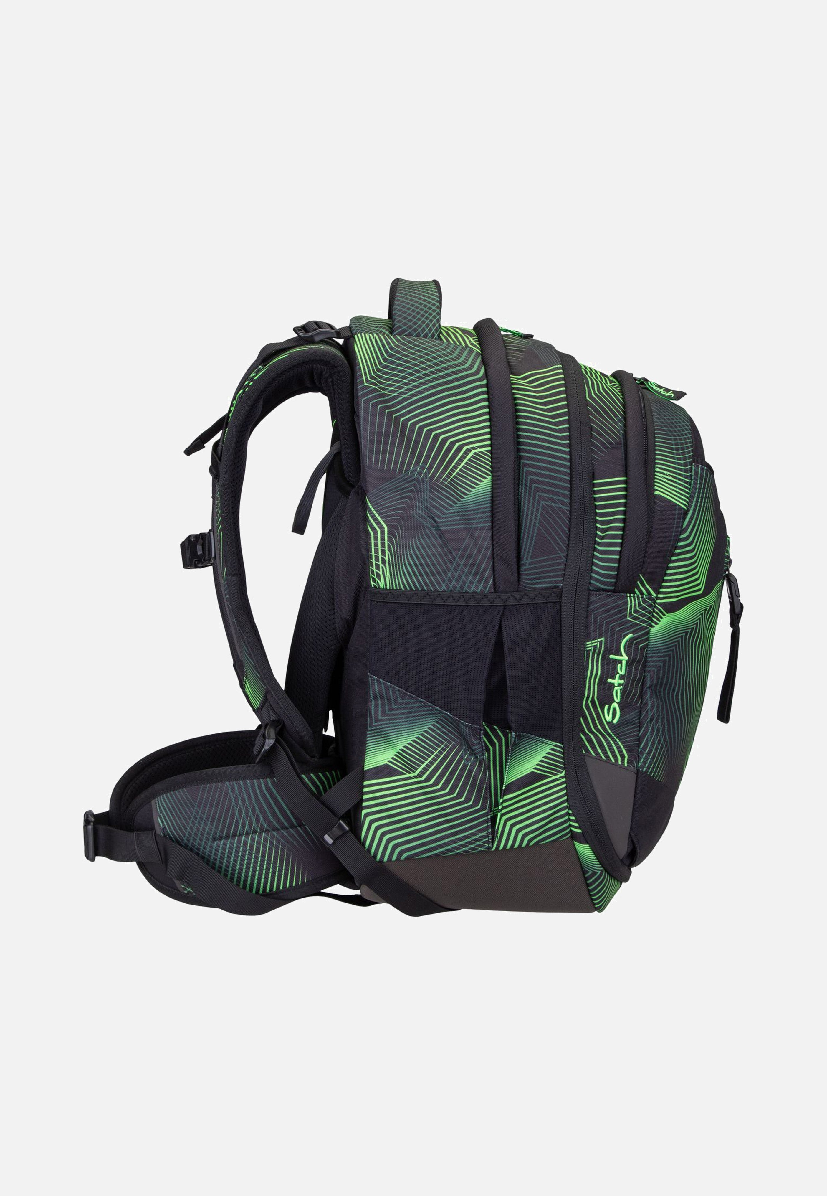 satch satch Match Seismic Green School Bag