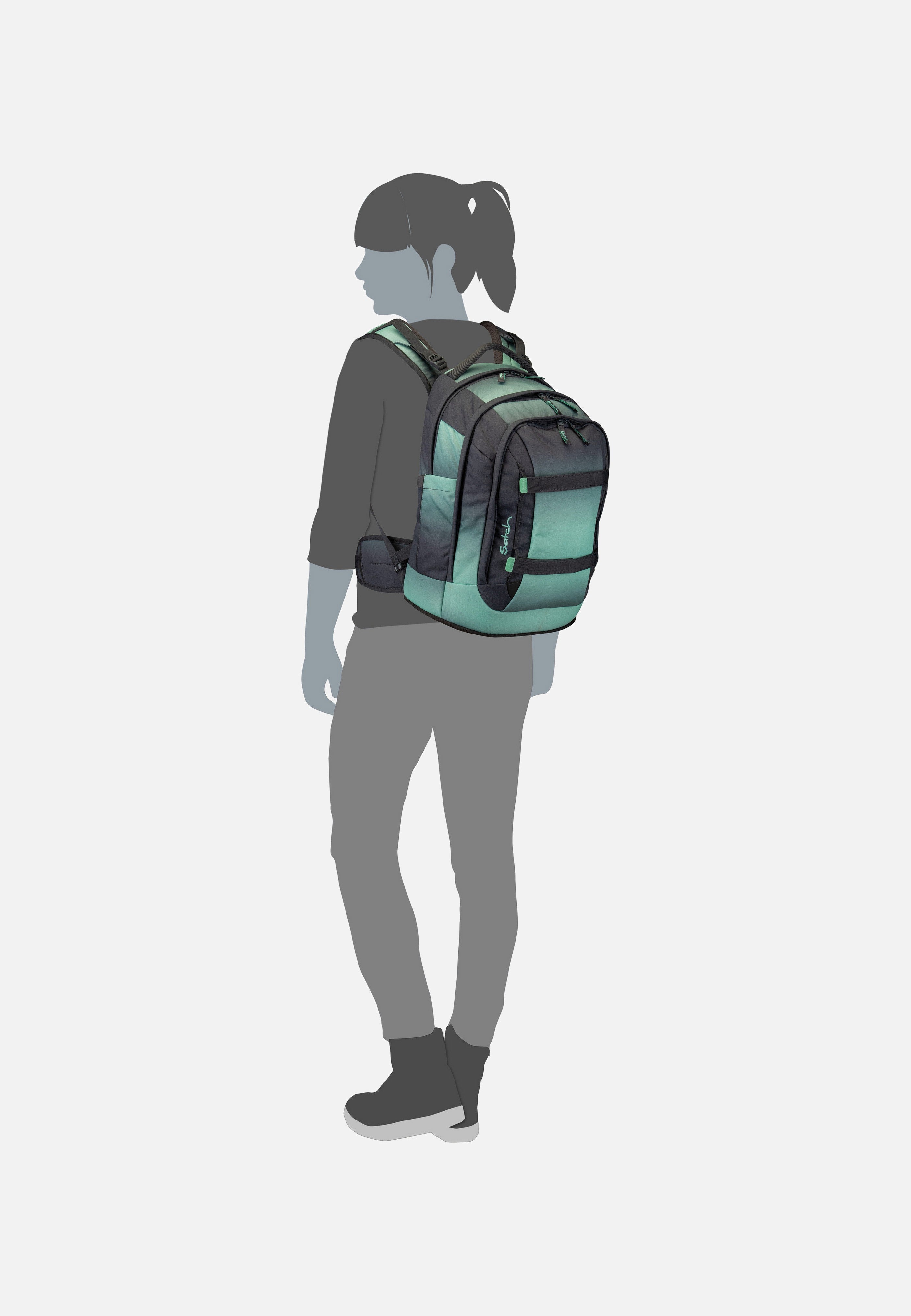 satch satch Pack Blue Tech School Bag