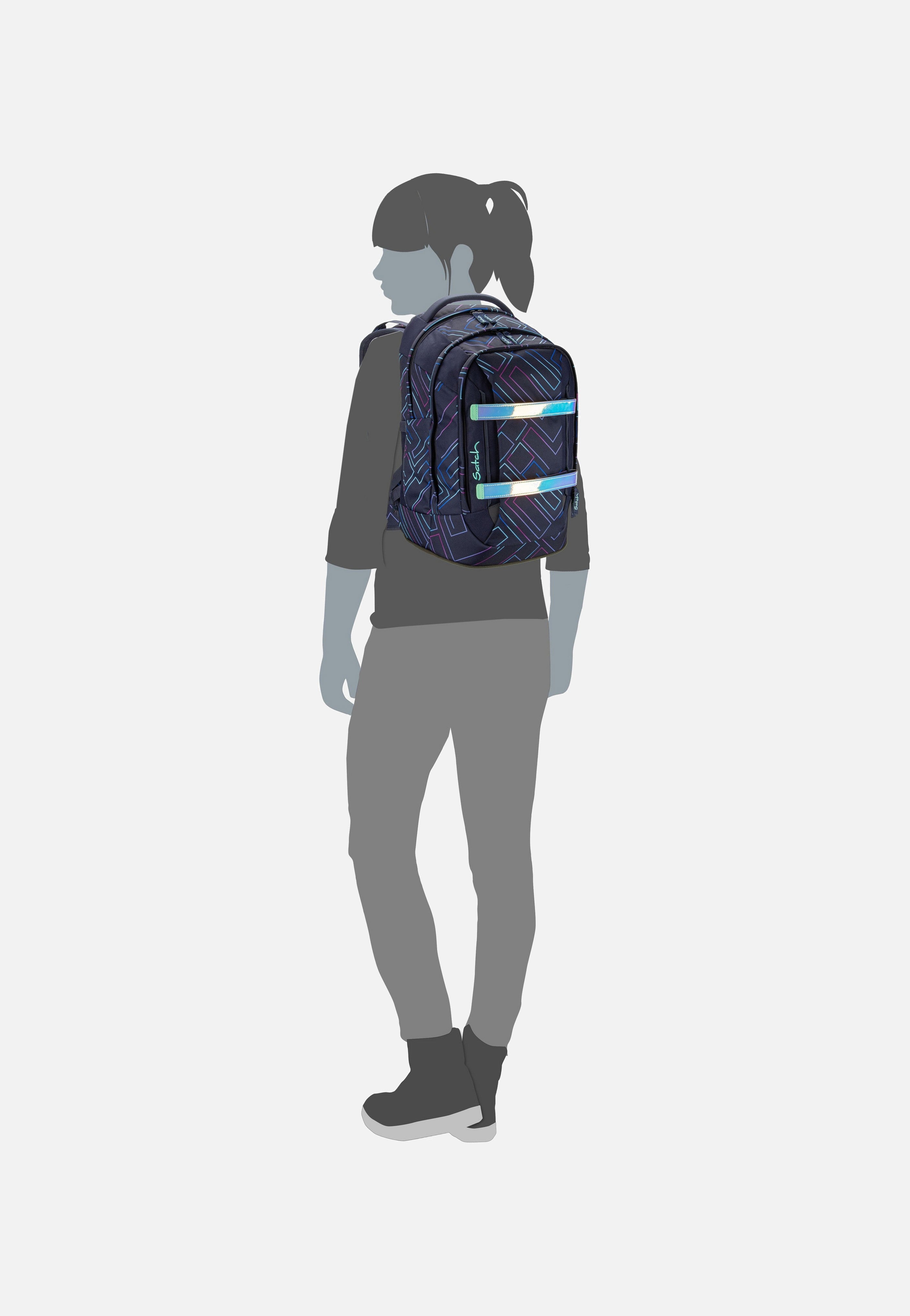satch satch Pack Purple Laser Purple Laser School Bag