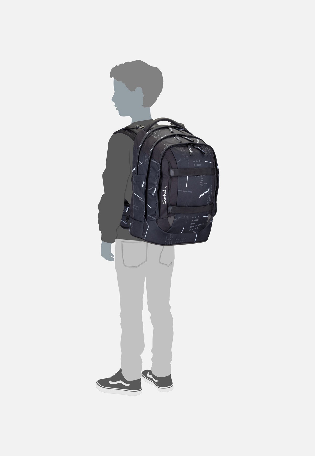 satch satch Pack Reflective Ninja Matrix School Bag