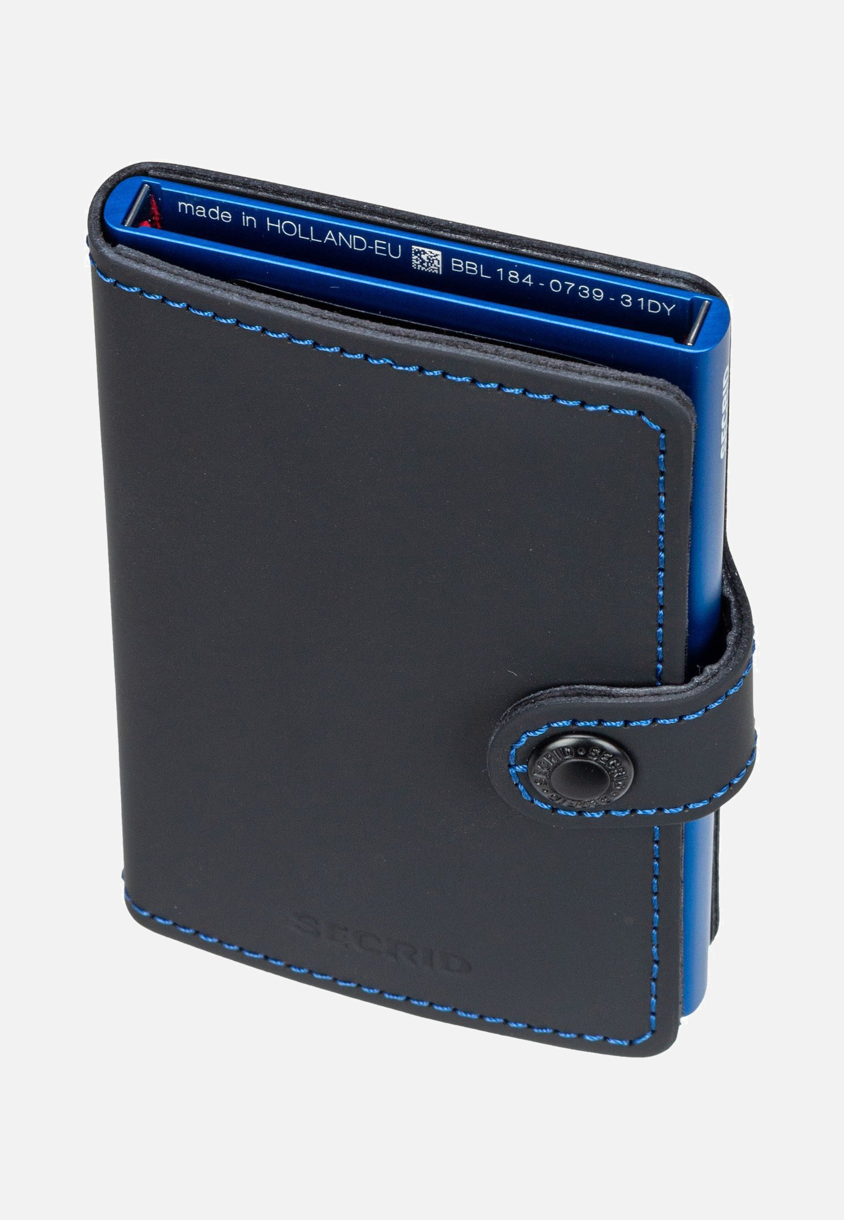 Secrid Miniwallet Matte Black & Blue Portemonnaie