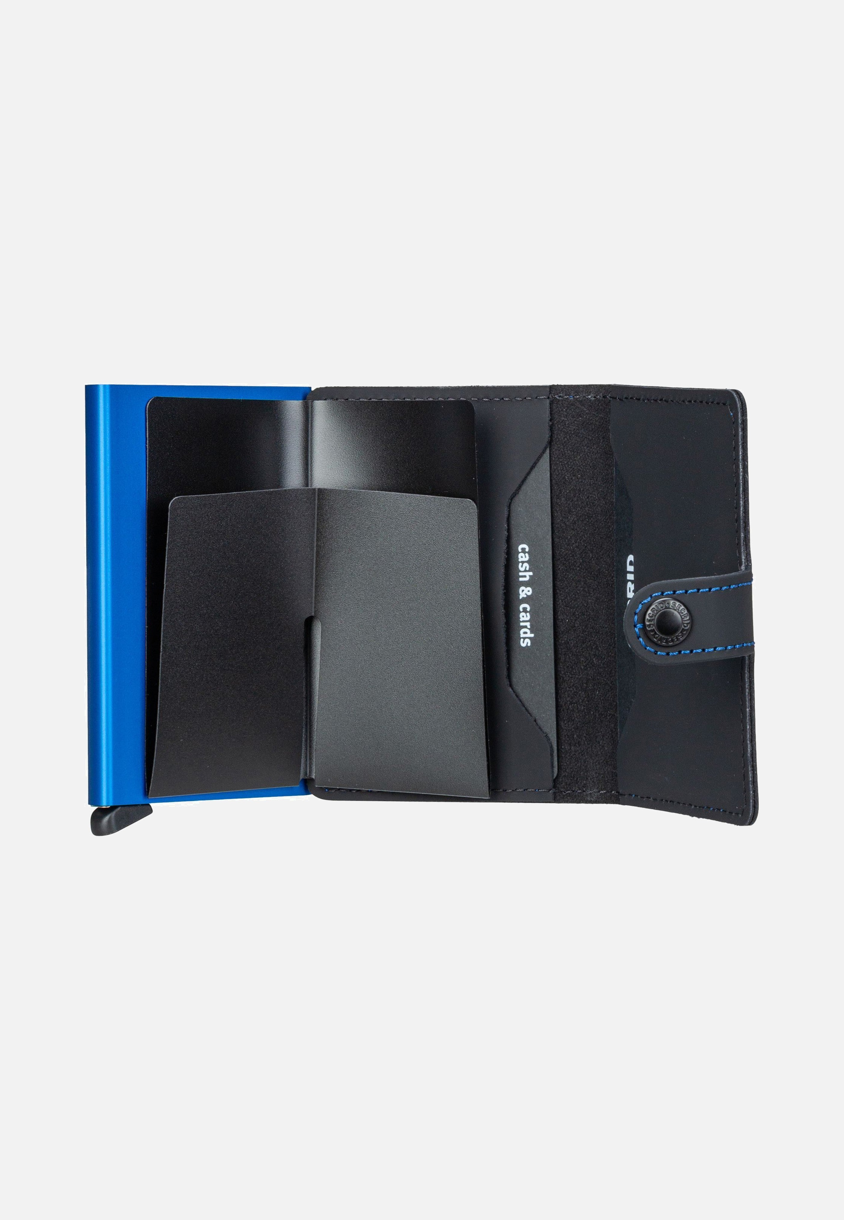 Secrid Miniwallet Matte Black & Blue Portemonnaie