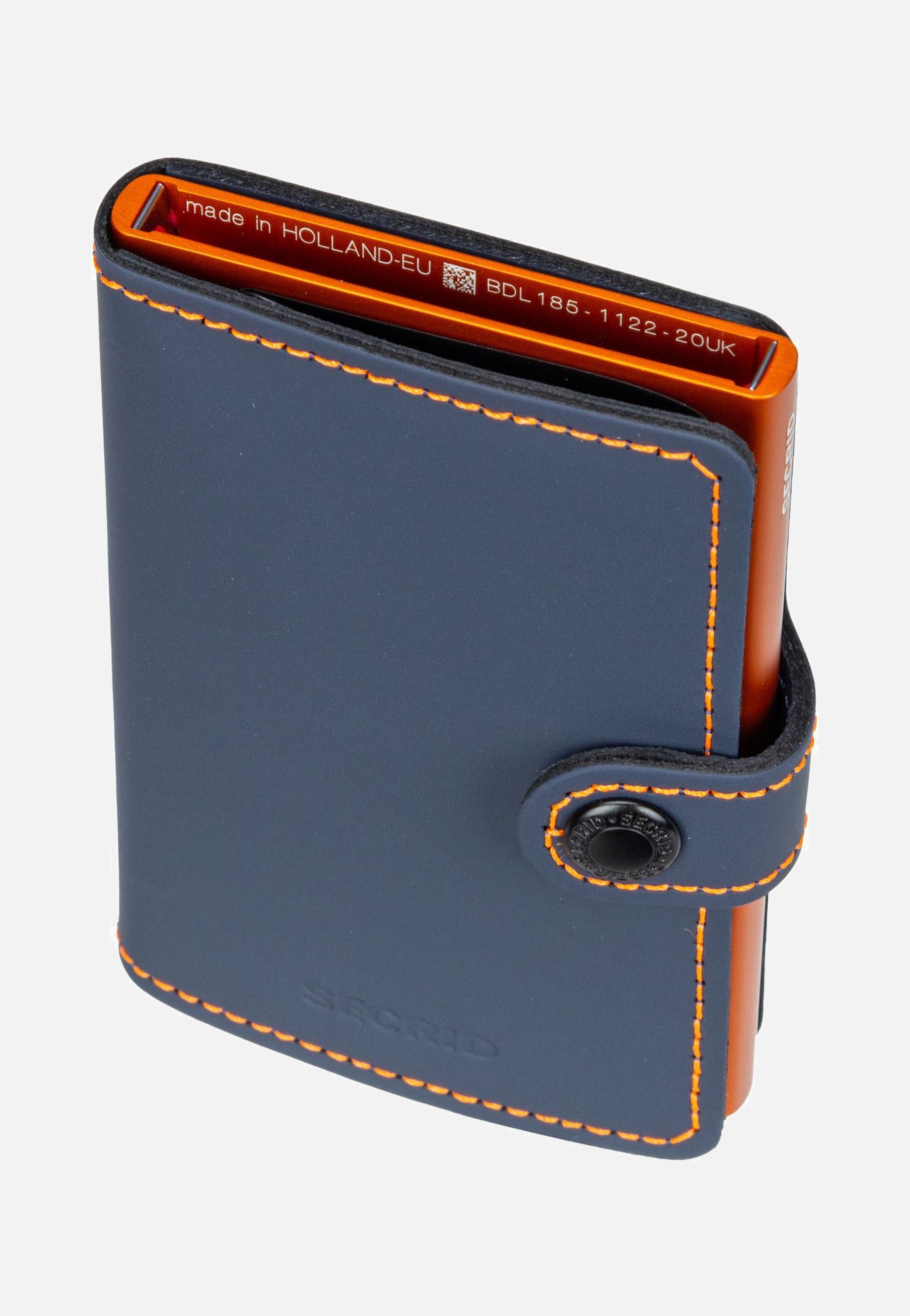 Secrid Miniwallet Matte Night Blue-Orange Portemonnaie