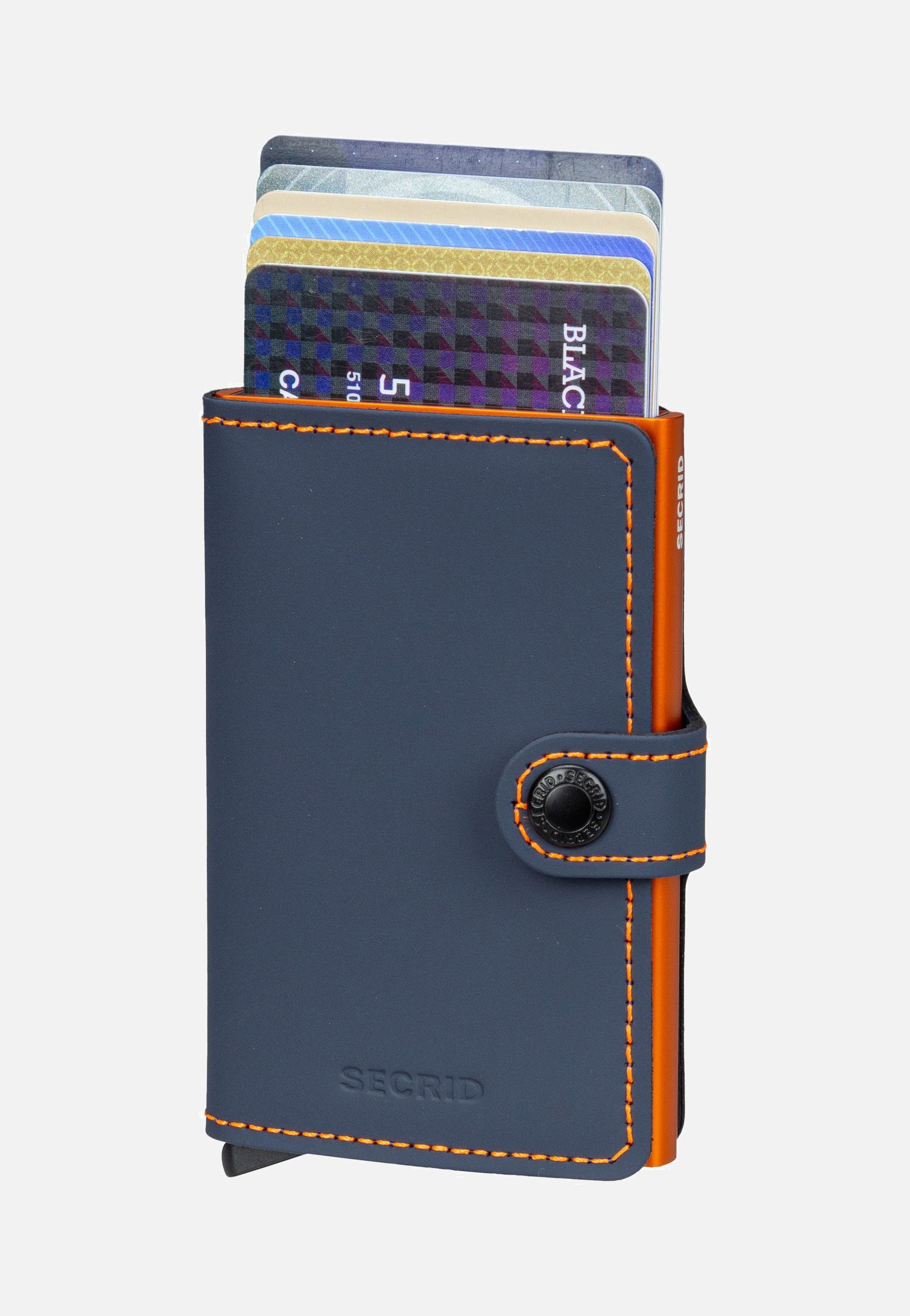 Secrid Miniwallet Matte Night Blue-Orange Portemonnaie