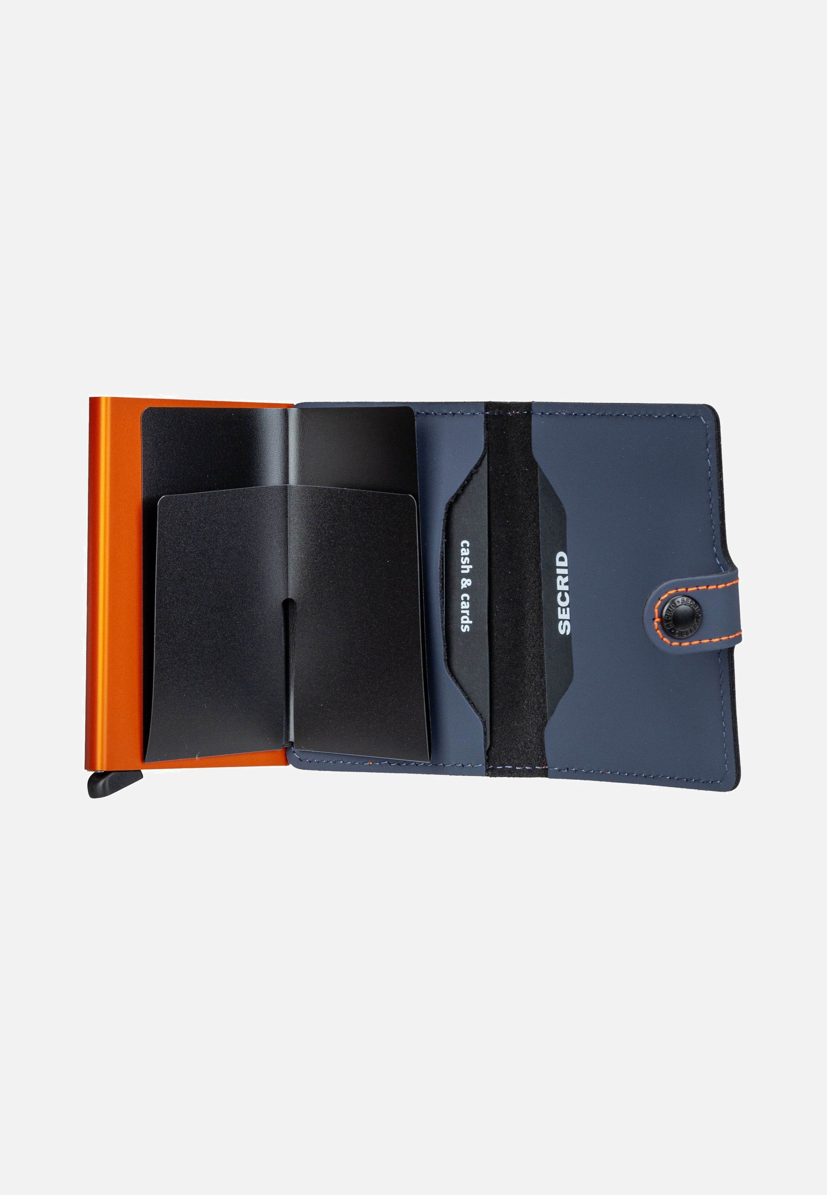 Secrid Miniwallet Matte Night Blue-Orange Portemonnaie