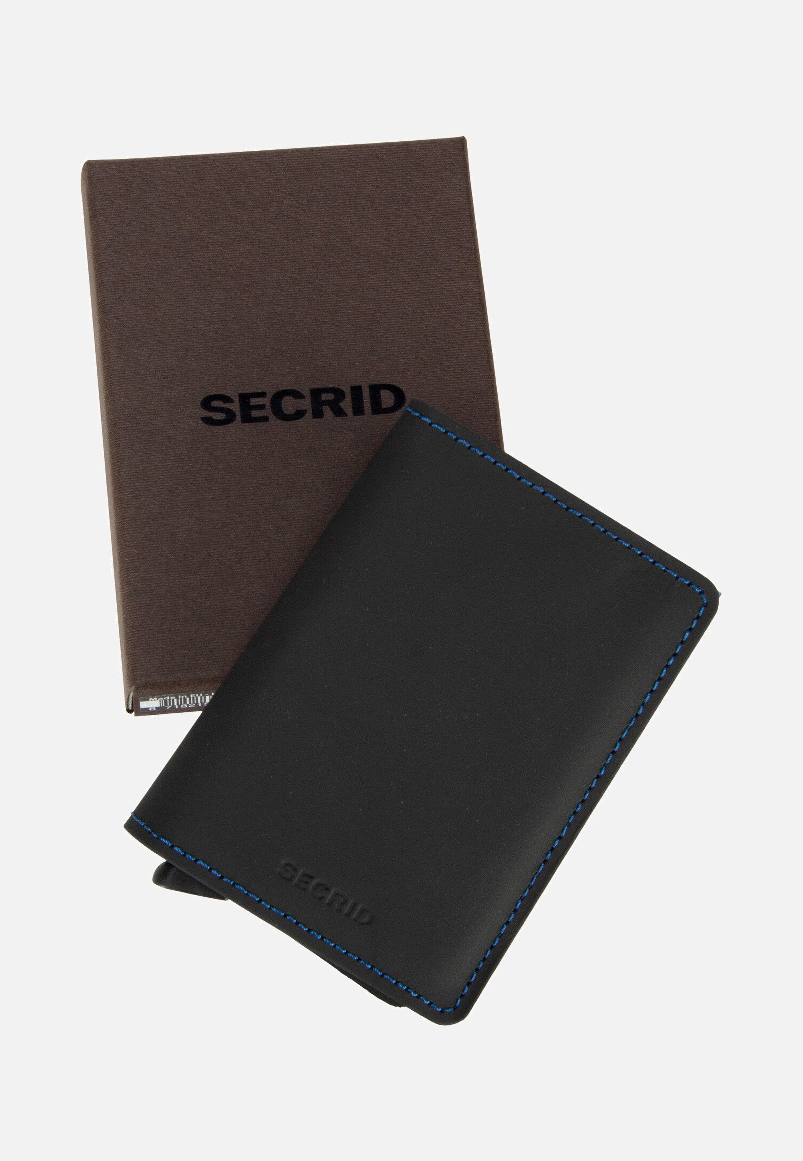 Secrid Slimwallet Matte Black & Blue Portemonnaie