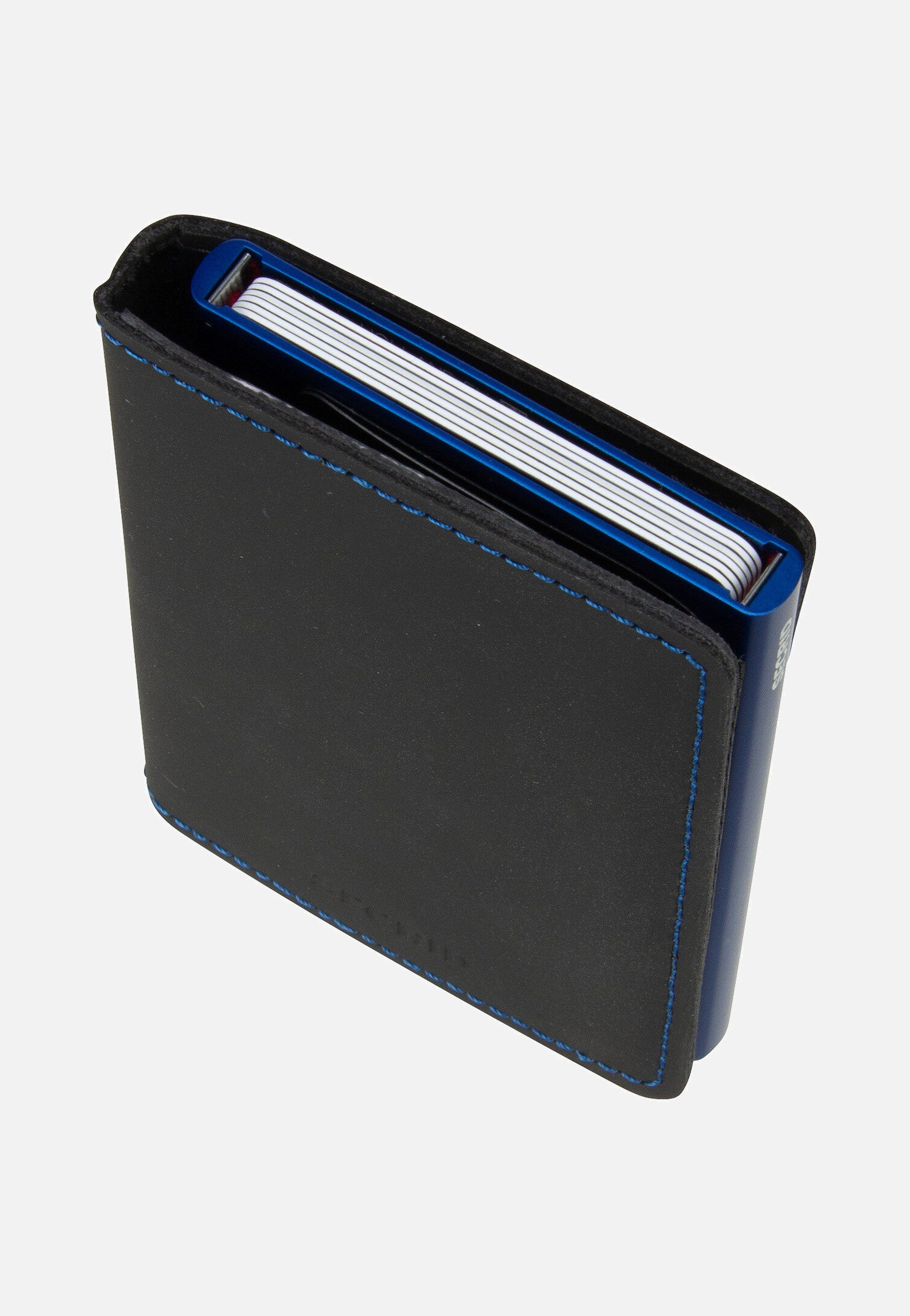 Secrid Slimwallet Matte Black & Blue Portemonnaie