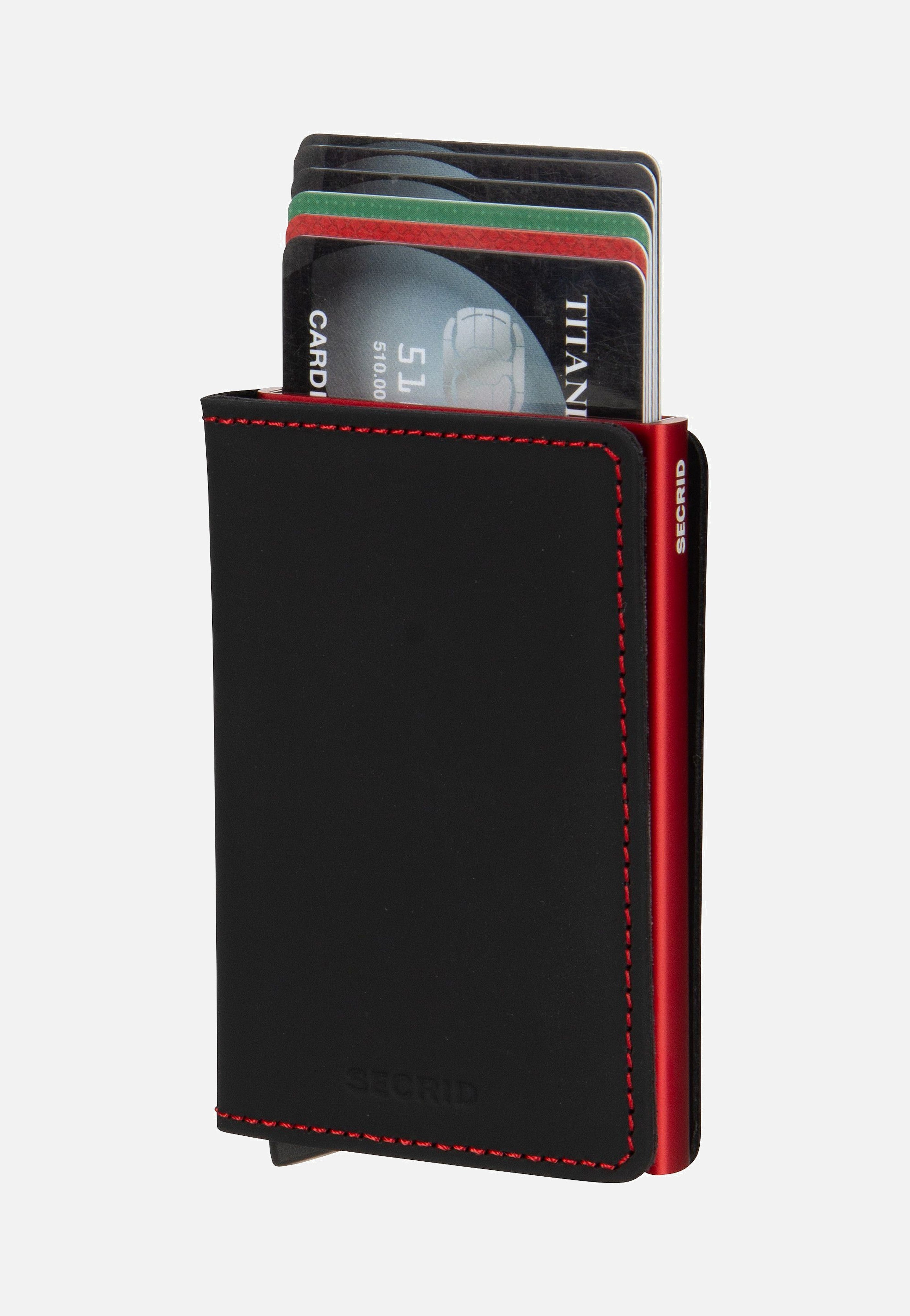 Secrid Slimwallet Matte Black & Red Portemonnaie