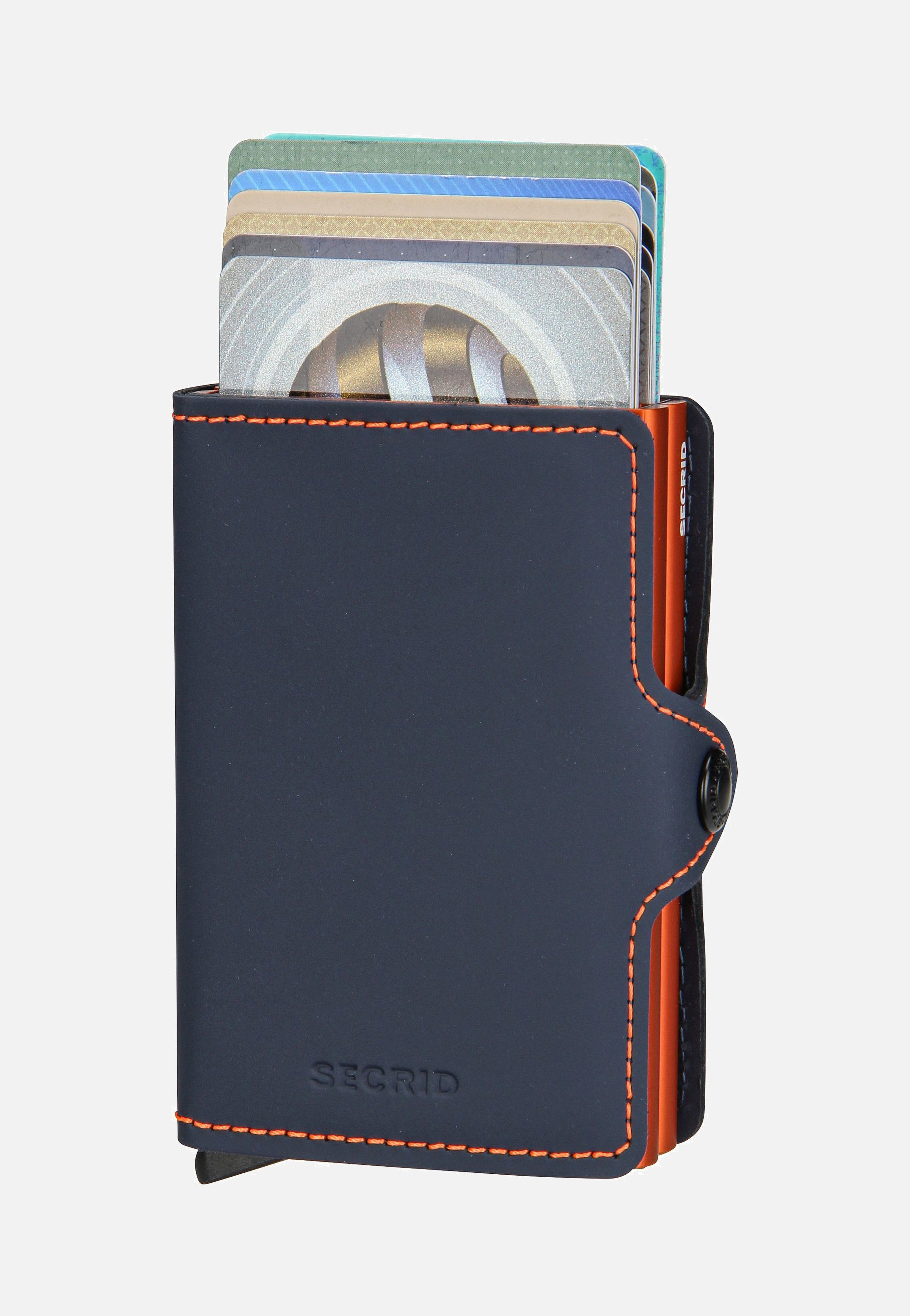 Secrid Twinwallet Matte Night Blue-Orange Portemonnaie