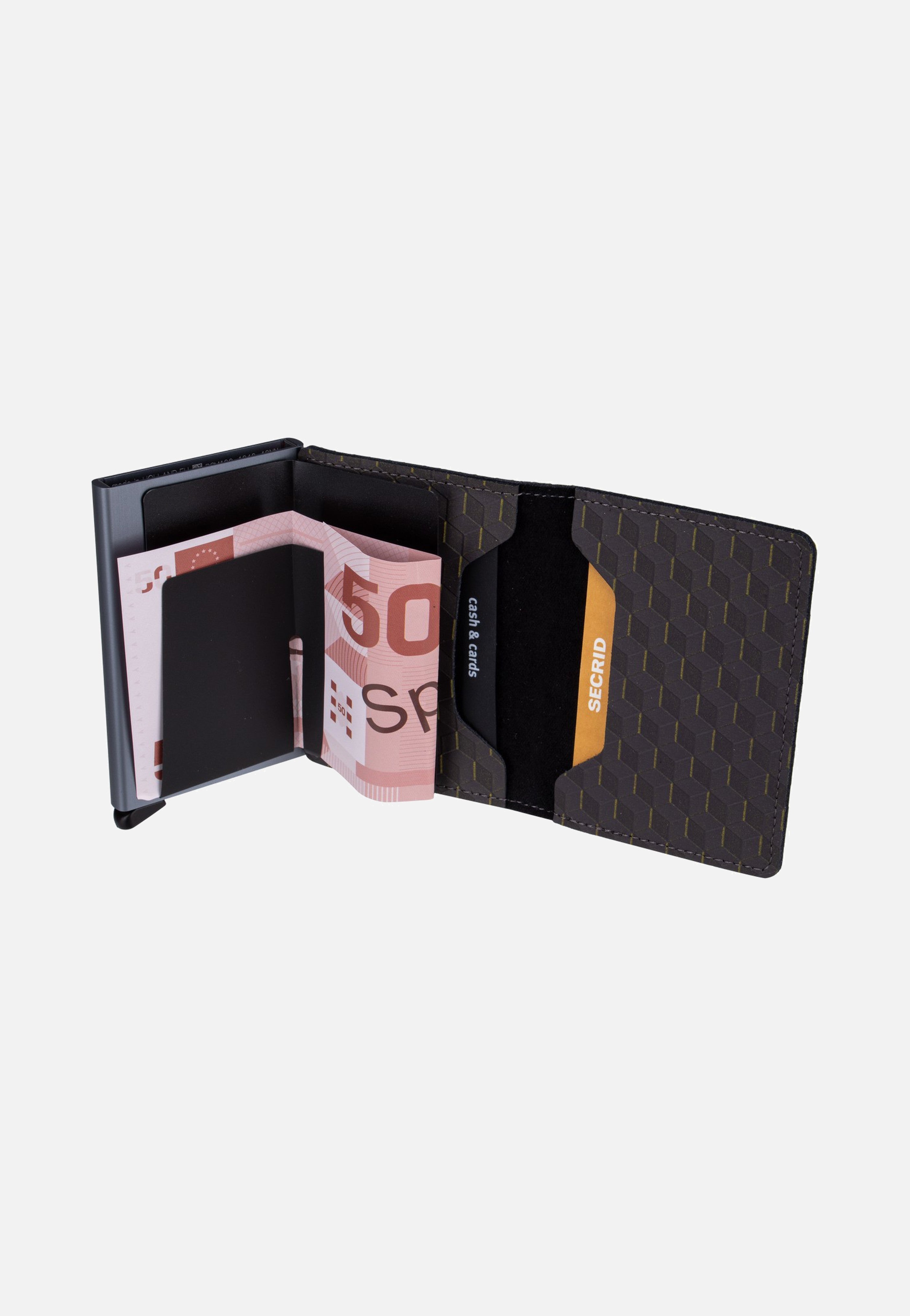 Secrid Slimwallet Optical Grey-Yellow Portemonnaie