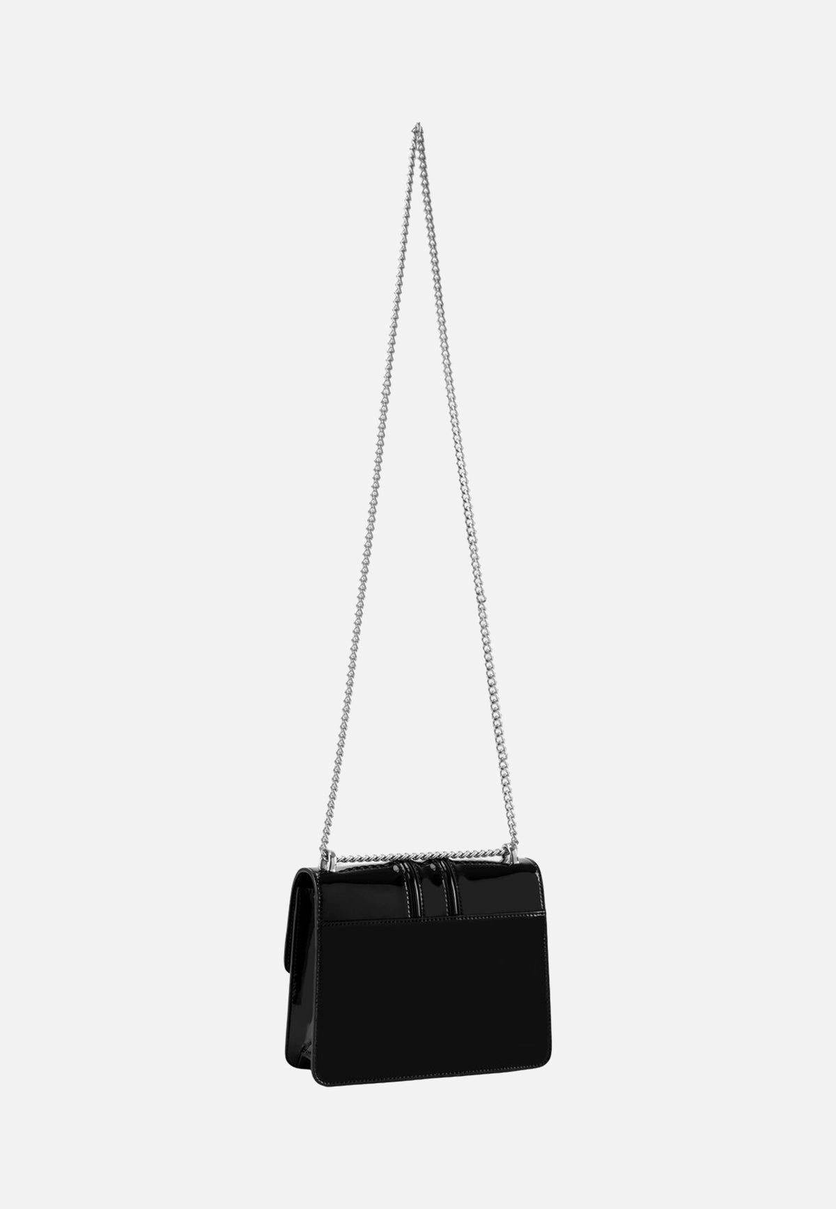 Seidenfelt Roros Mirror Patent Black Abendtasche