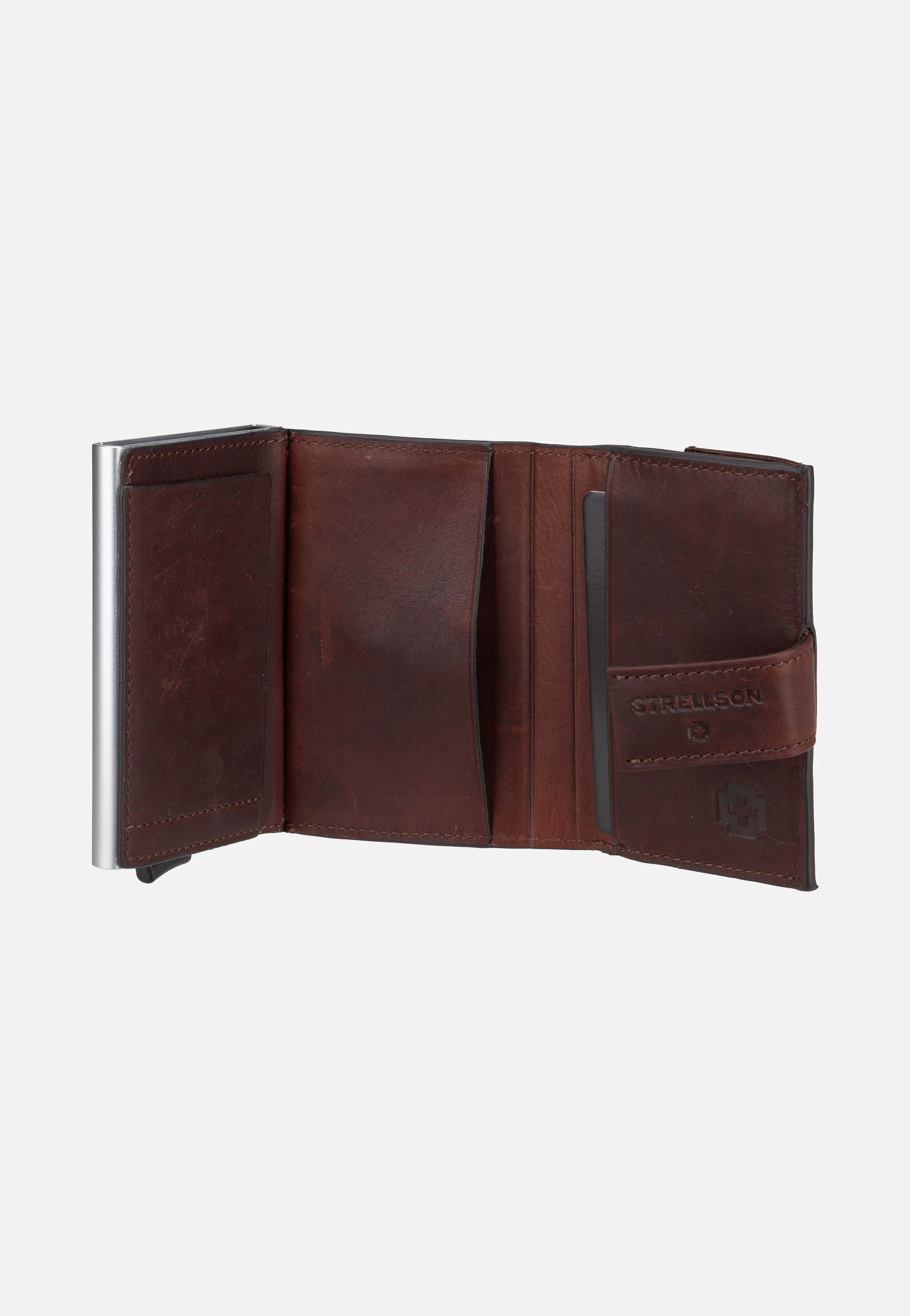 Strellson Brick Lane C Three E-cage sv8 Dark Brown Card Holder