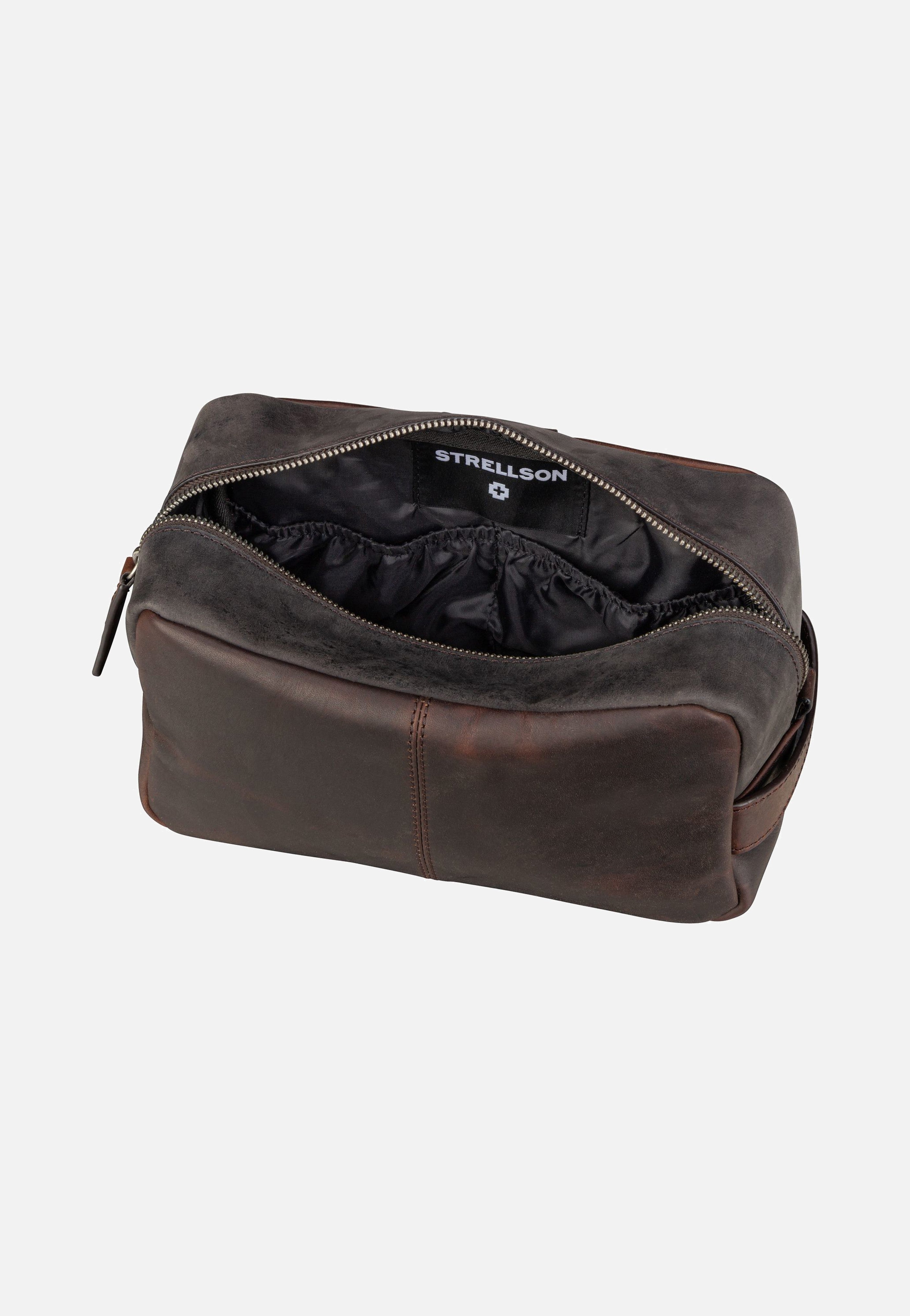 Strellson Brick Lane Dick Washbag SHZ Dark Brown Kulturbeutel