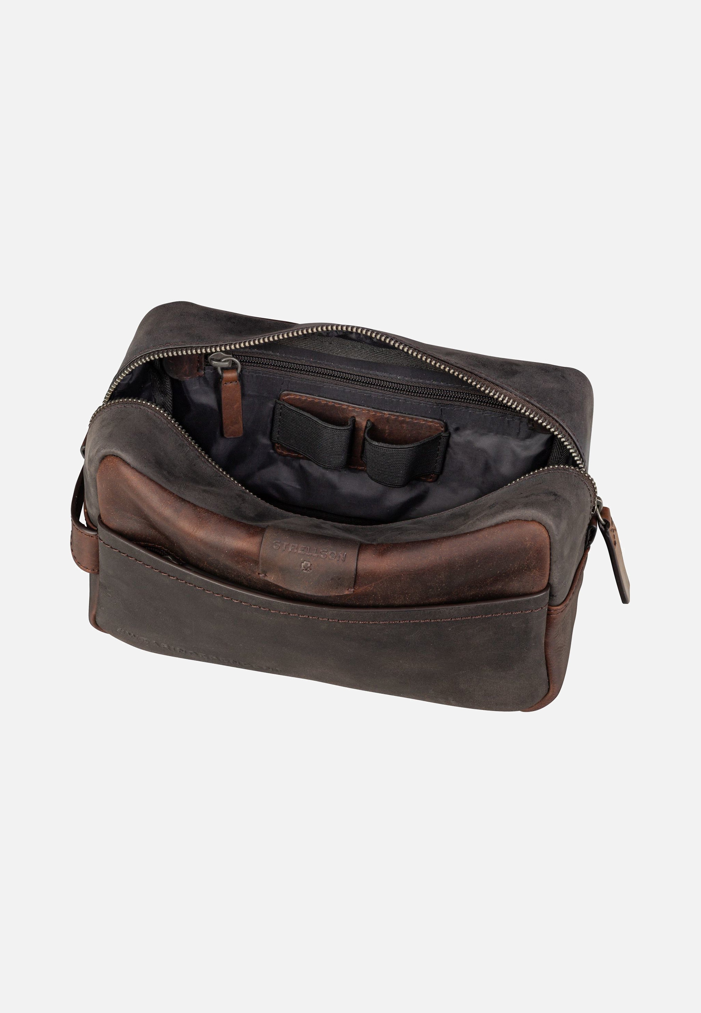 Strellson Brick Lane Dick Washbag SHZ Dark Brown Kulturbeutel